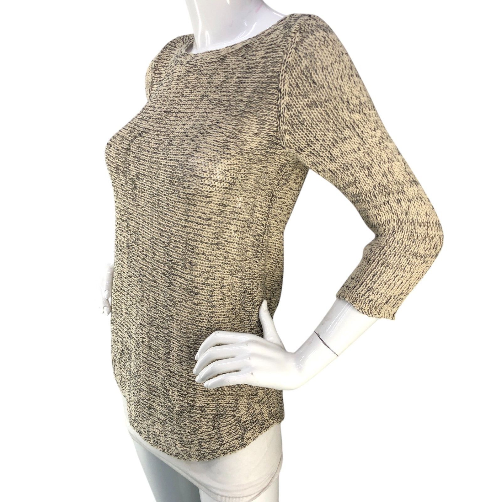 Eileen Fisher Eileen Fisher Size S Sweater Open Knit Organic Cotton Linen Size S / US 4 / IT 40 - 4 Thumbnail