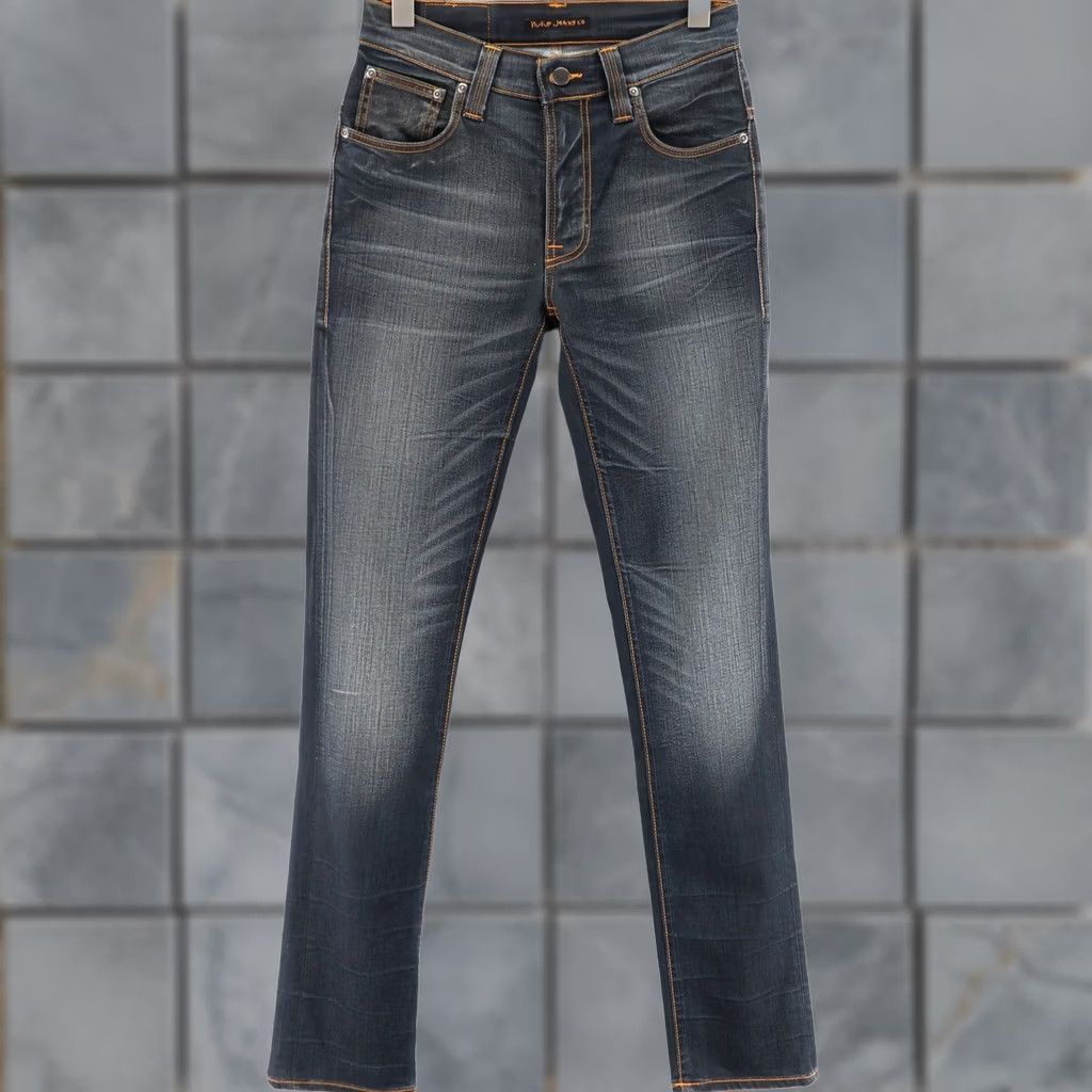 Nudie Jeans Nudie Jeans Jeans W30/L32 Thin Finn Gray Authentic Used Slim Men's Size US 30 / EU 46 - 1 Thumbnail