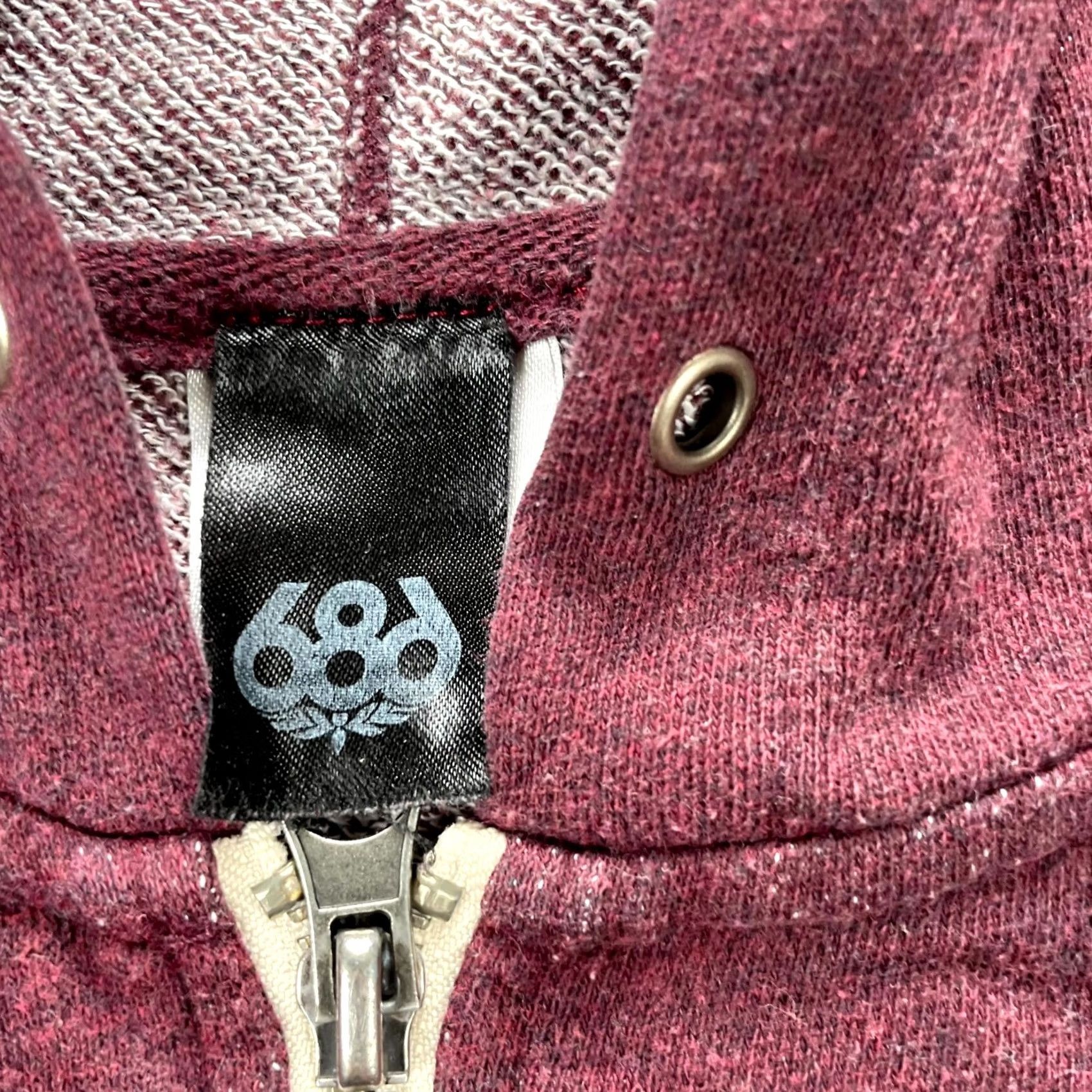 686 686 Hoodie Regular L Red Logo Knit Cotton Pockets Zip Full Zip Mens Size US L / EU 52-54 / 3 - 4 Thumbnail