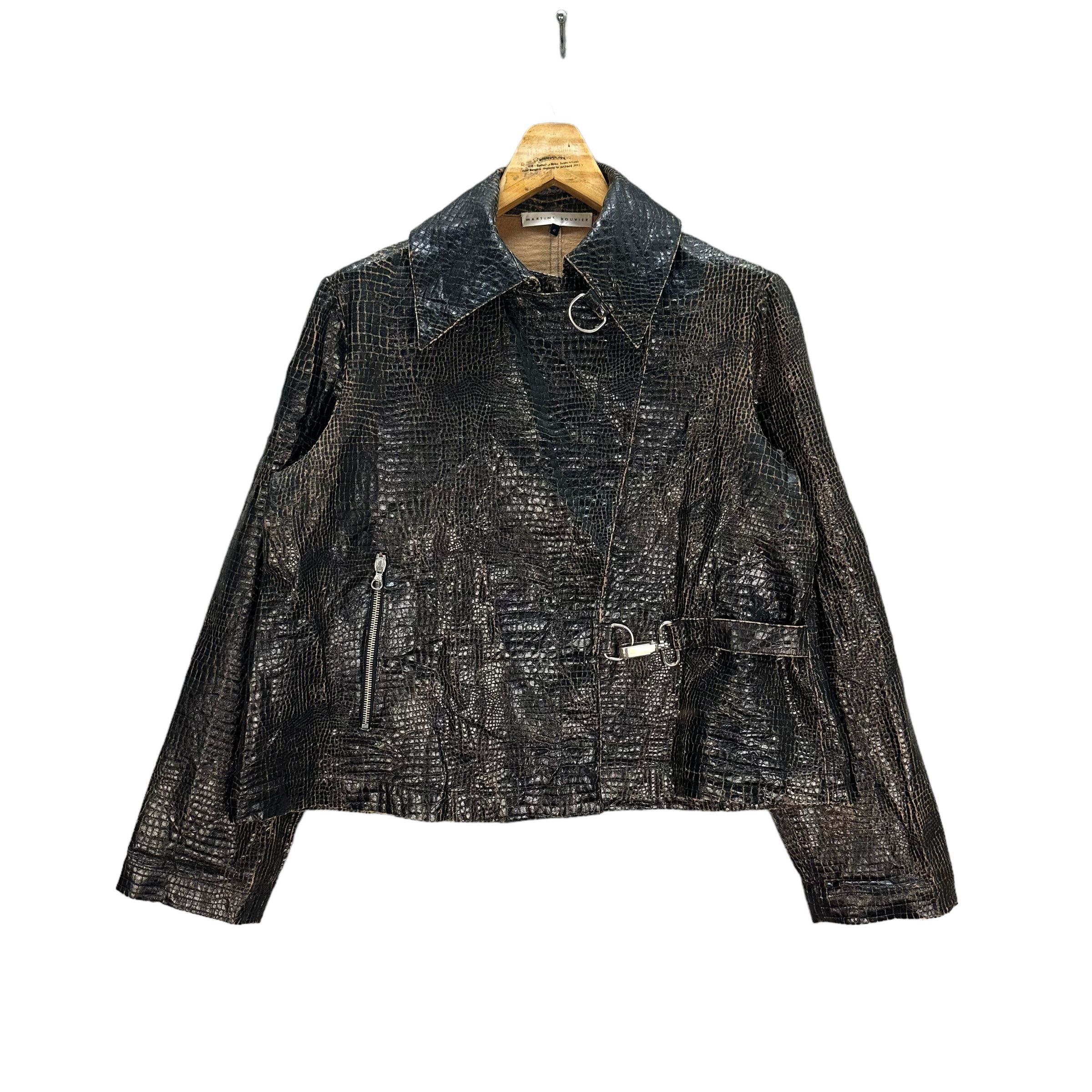 Japanese Brand MARTINE DOUVIER NICE TRASHED DESIGN JACKET #8062-199 Size M / US 6-8 / IT 42-44 - 1 Thumbnail