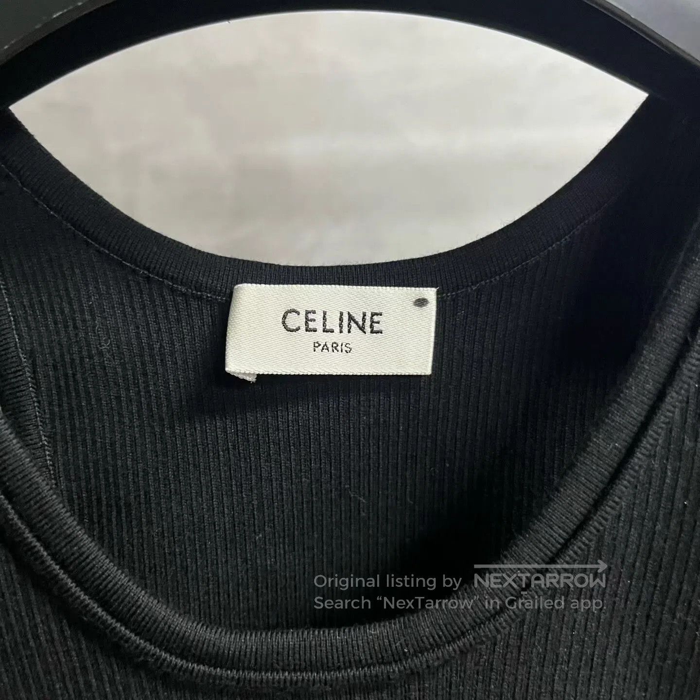 Celine CELINE Round-necked, I-shaped, solid-color logo knitted sp Size S / US 4 / IT 40 - 2 Thumbnail