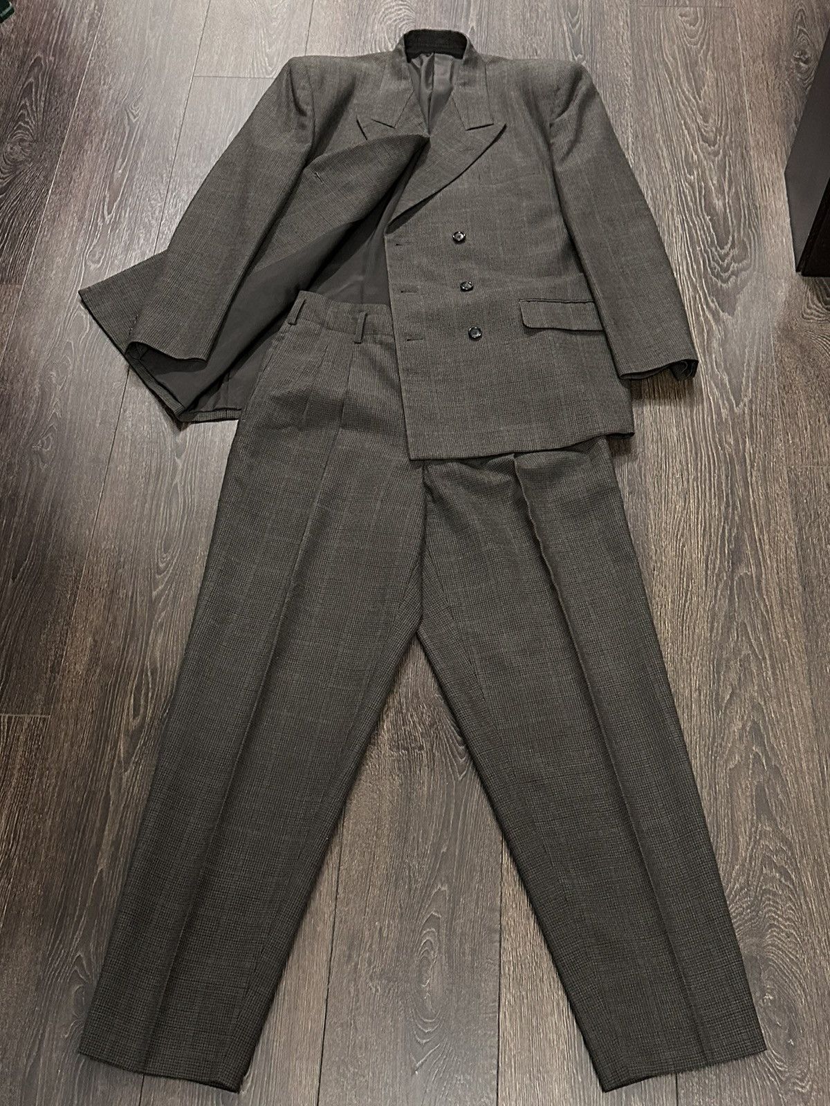 Comme des Garcons A/W89 Comme des Garcons Plaid Brown/Gray Luxury Wool Suit Size 48R - 1 Thumbnail