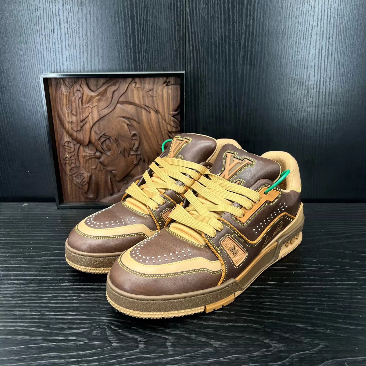 Louis Vuitton LV Brown Rivets Trainer US7(41) Like New Worn Once Size US 8 / EU 41 - 1 Thumbnail