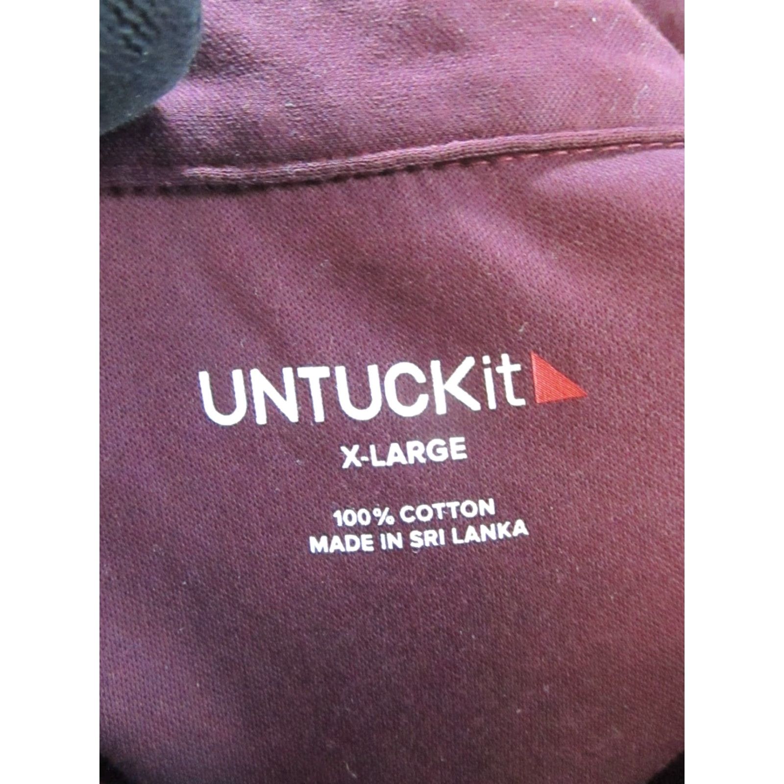 UNTUCKit UNTUCKit Polo Shirt Mens XL Burgundy Cotton Golf Shirt Size US XL / EU 56 / 4 - 3 Thumbnail