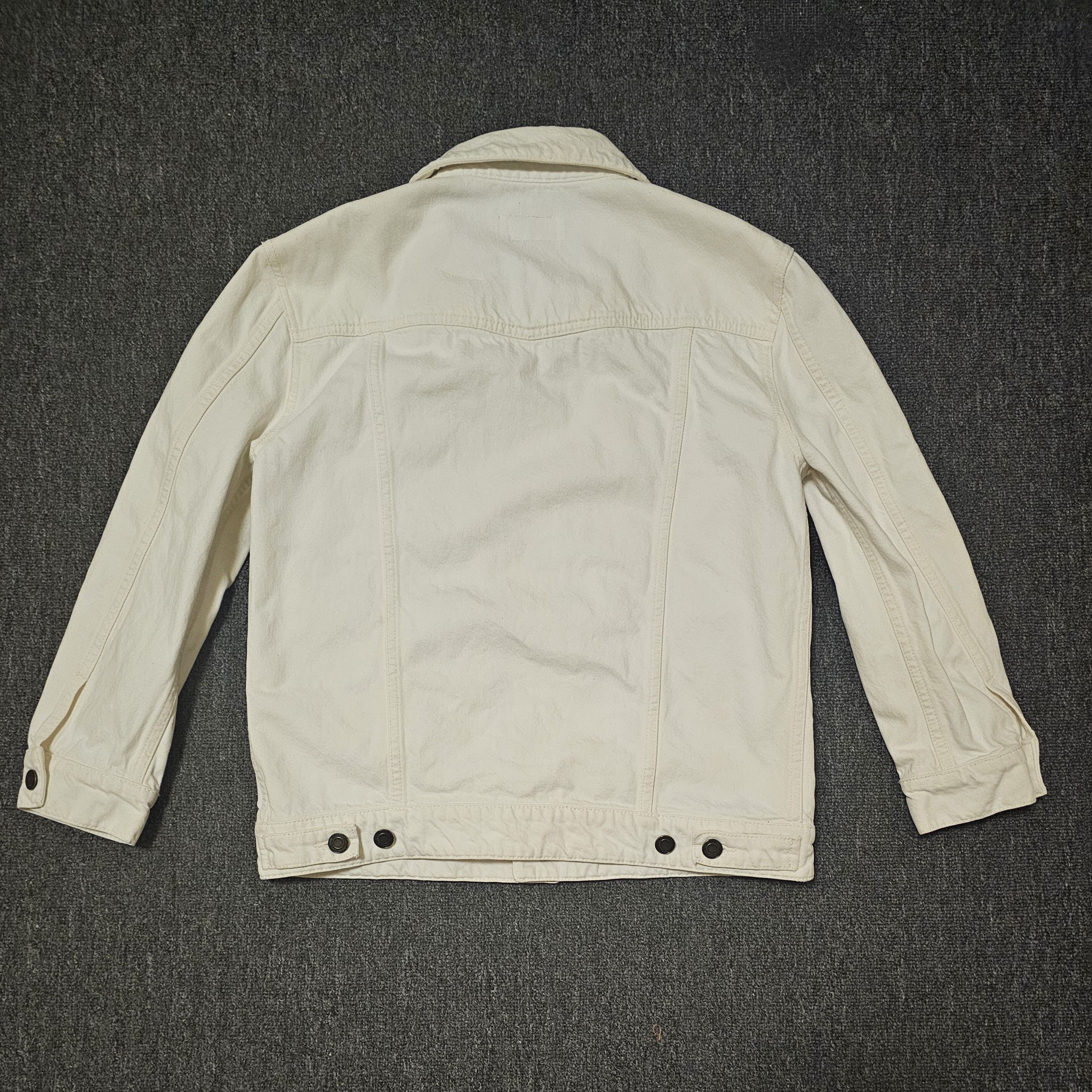 Saint Laurent Paris Saint Laurent Women's Beige Denim Jacket Size M Size M / US 6-8 / IT 42-44 - 3 Thumbnail
