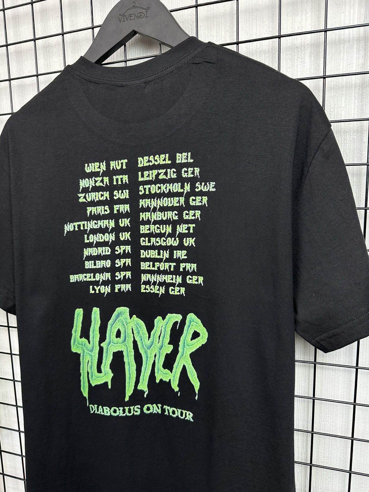 Band Tees × Slayer Slayer “Diabolus on Tour” Men Black T Shirt L tee Rock Size US L / EU 52-54 / 3 - 10 Thumbnail