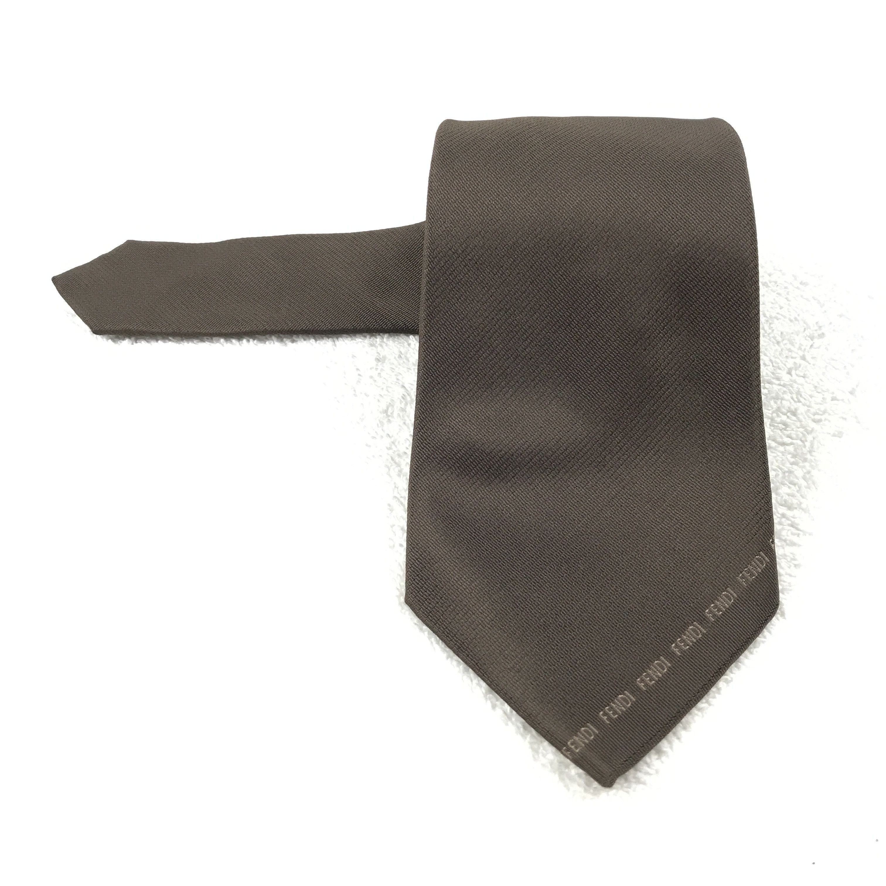 Fendi Vintage Fendi Silk Necktie Size ONE SIZE - 1 Thumbnail