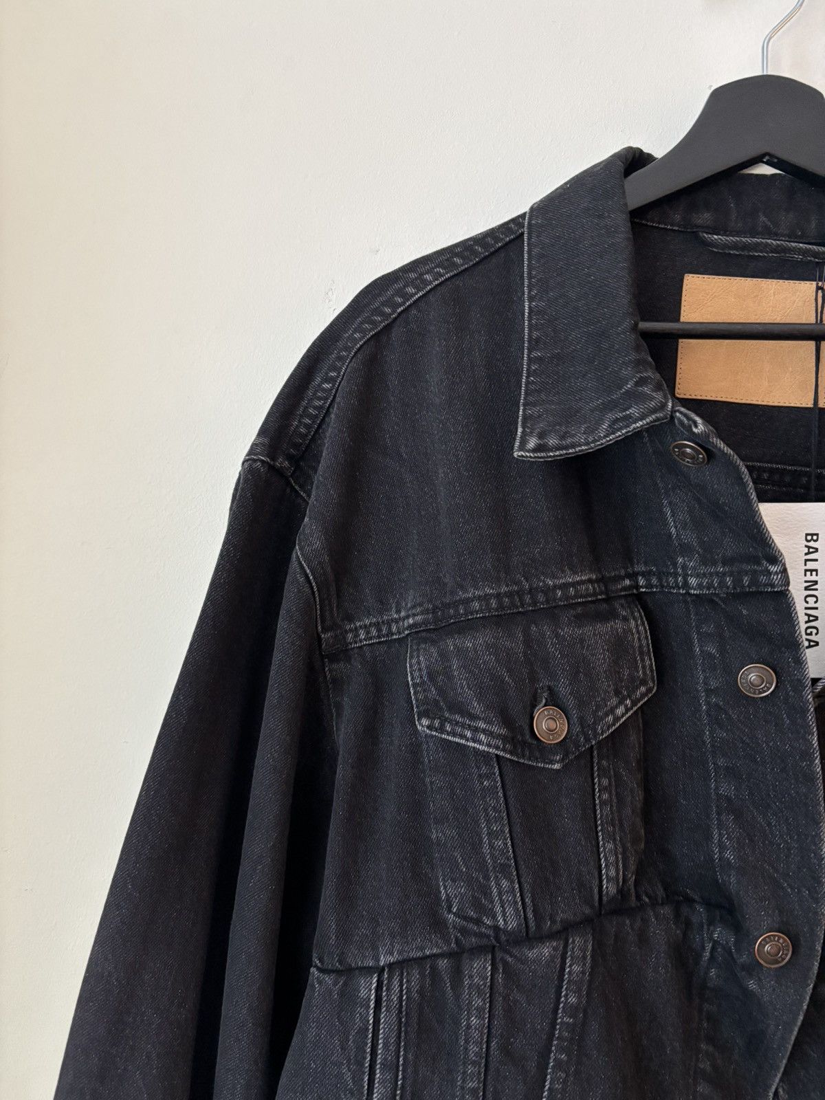 Balenciaga Balenciaga swing black denim jacket Size US M / EU 48-50 / 2 - 2 Thumbnail