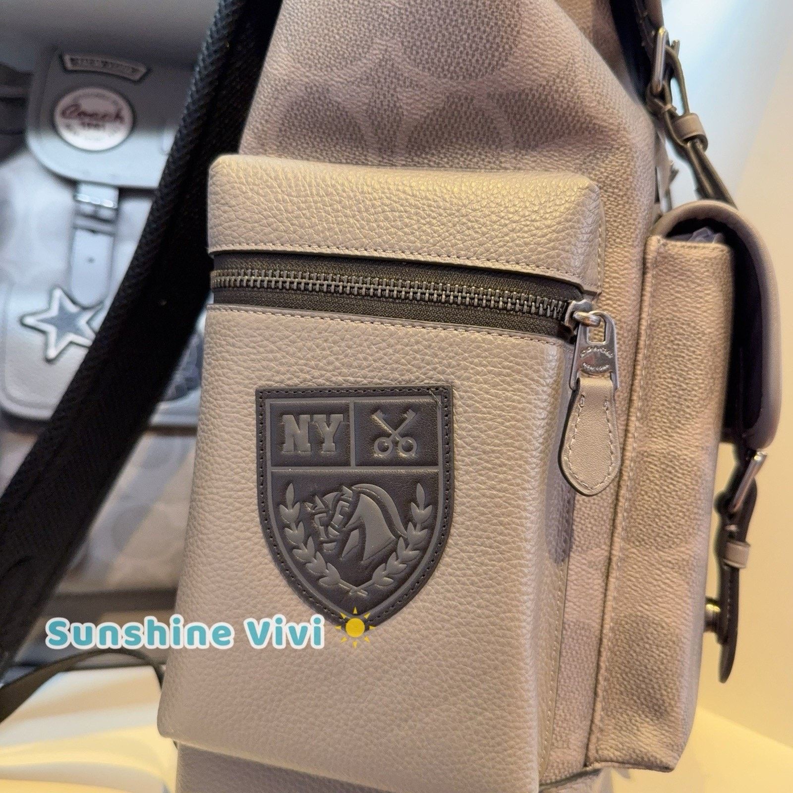 Coach NWT Coach MEN Large Sprint Backpack Patches CCG03 Grey Size ONE SIZE - 4 Thumbnail