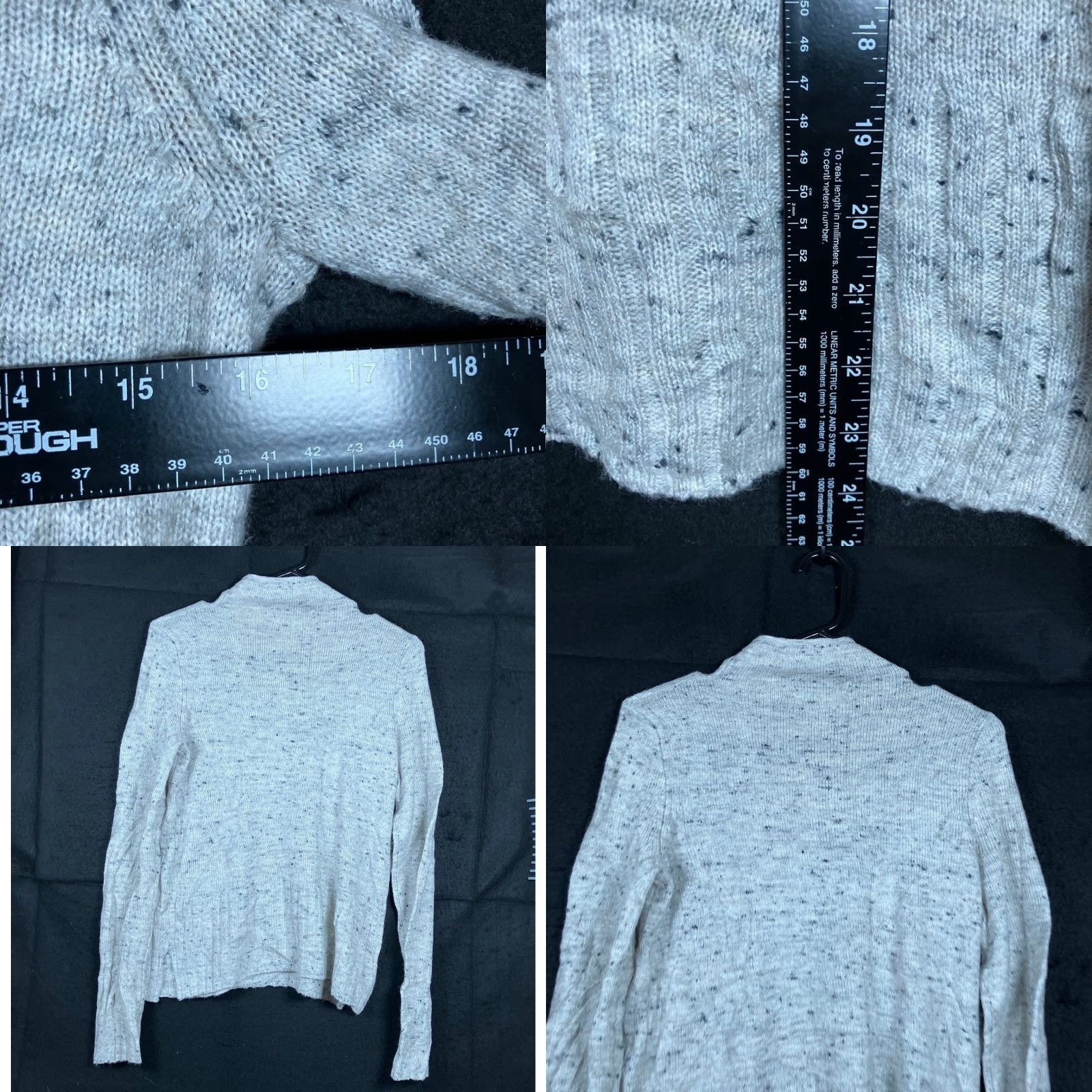 Madewell Madewell Womens Sweater Gray Marled Speckle Mock Neck Wool Blend XS Pullover Knit Winter Fall Long Sleeve Womens Size XS / US 0-2 / IT 36-38 - 8 Thumbnail