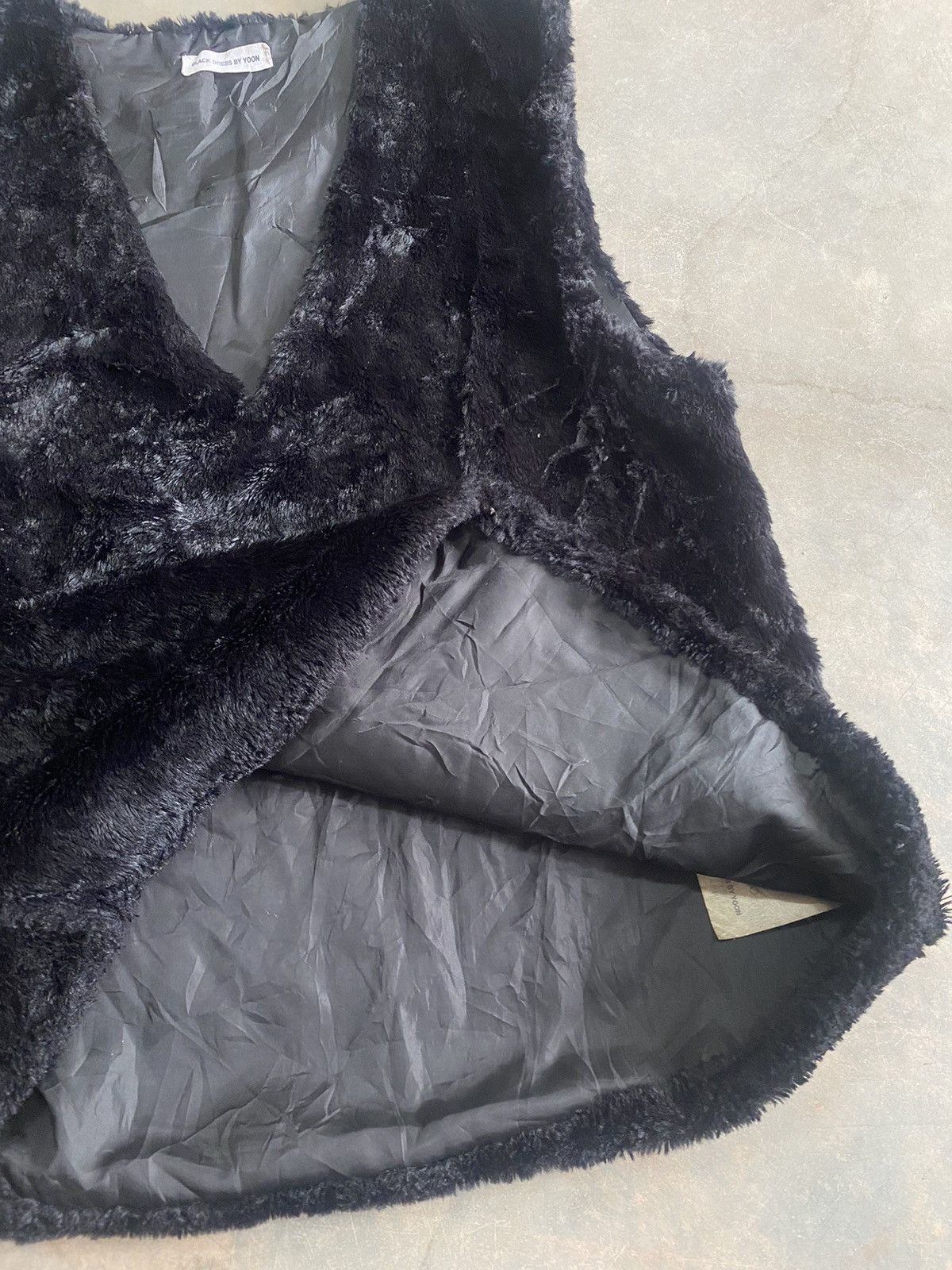 Designer × Japanese Brand × Vintage BLACK DRESS BY YOON FAUX FUR VEST HAIRY MOHAIR FLUFFY 90s Size M / US 6-8 / IT 42-44 - 8 Thumbnail