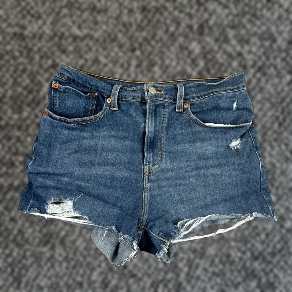 Levi's Levi's Jeans Shorts Women’s 30 Denim Cut-Off Distressed 3" Inseam High Rise blue 5-Pocket N/A Size 30" / US 8 / IT 44 - 1 Thumbnail