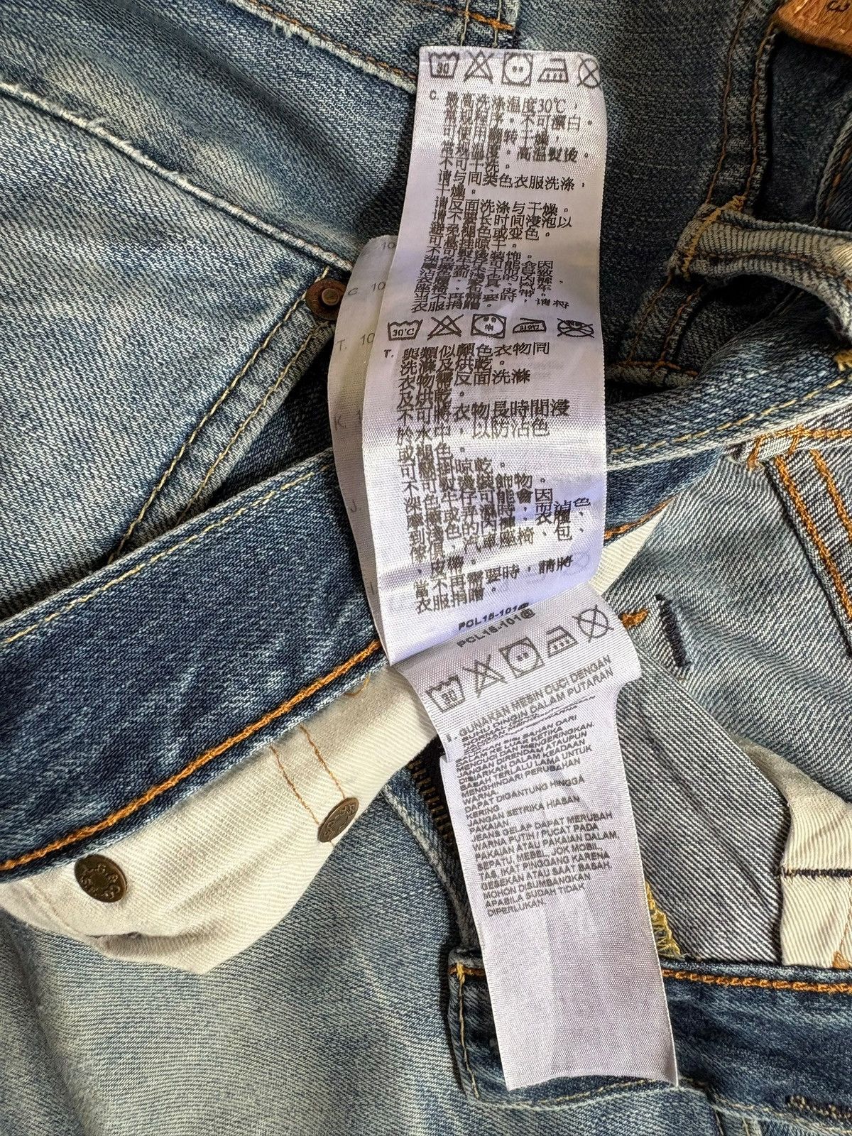 Levi's Vintage Y2K Levis 503 Patches Faded Wash Baggy Jeans Size US 35 - 12 Thumbnail