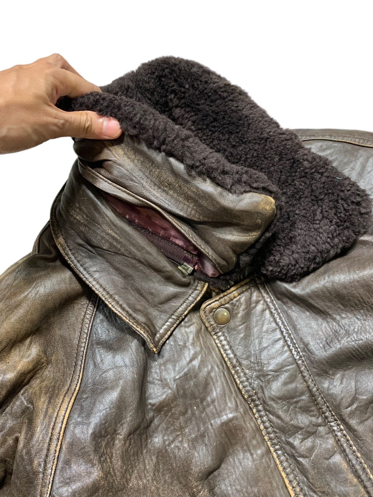 Genuine Leather Bewlays London Leather Jacket B-3 Style Size US L / EU 52-54 / 3 - 7 Thumbnail