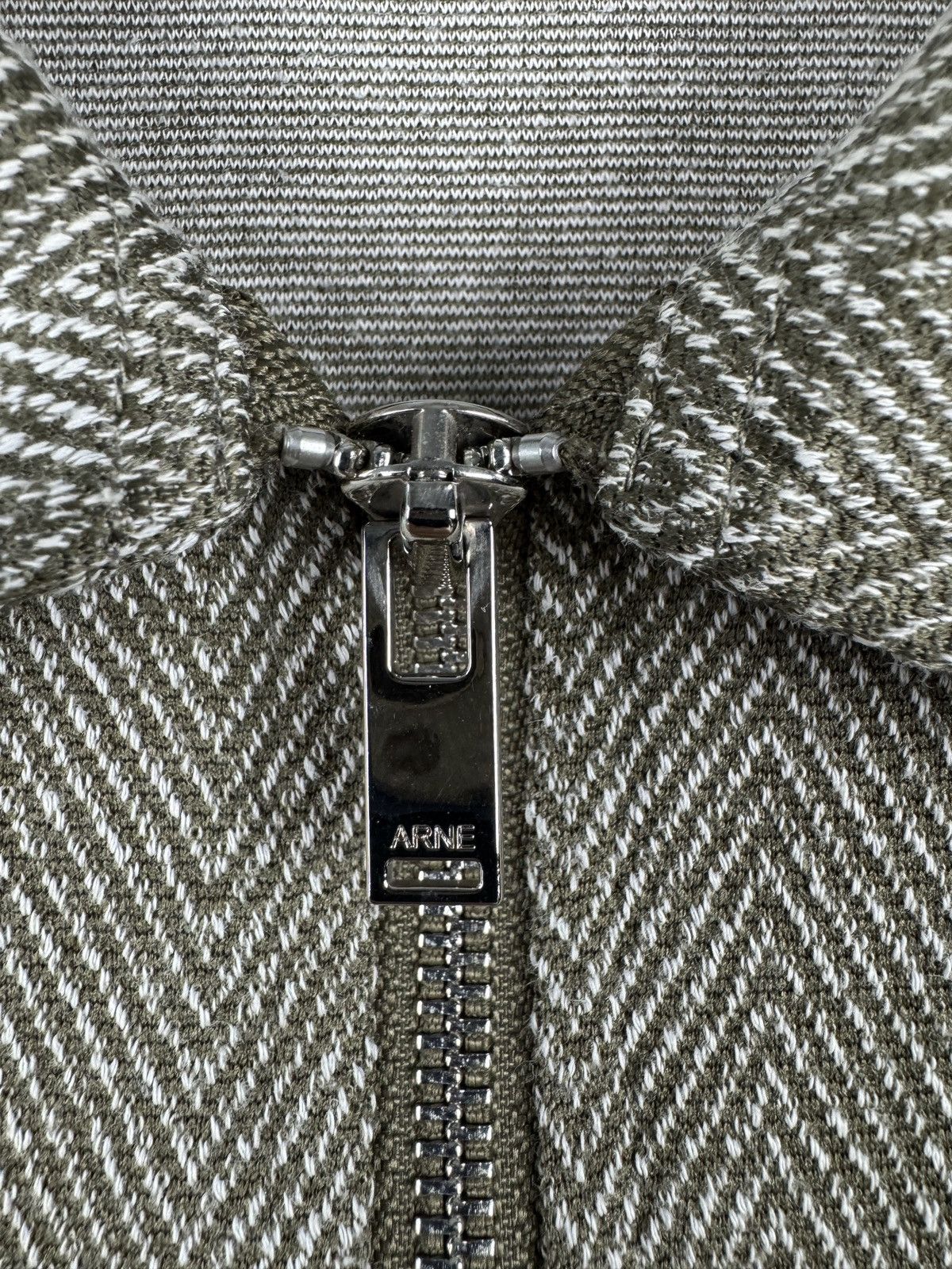 Other ARNE Herringbone Textured Zip Polo Shirt Short Sleeve Size US M / EU 48-50 / 2 - 6 Thumbnail