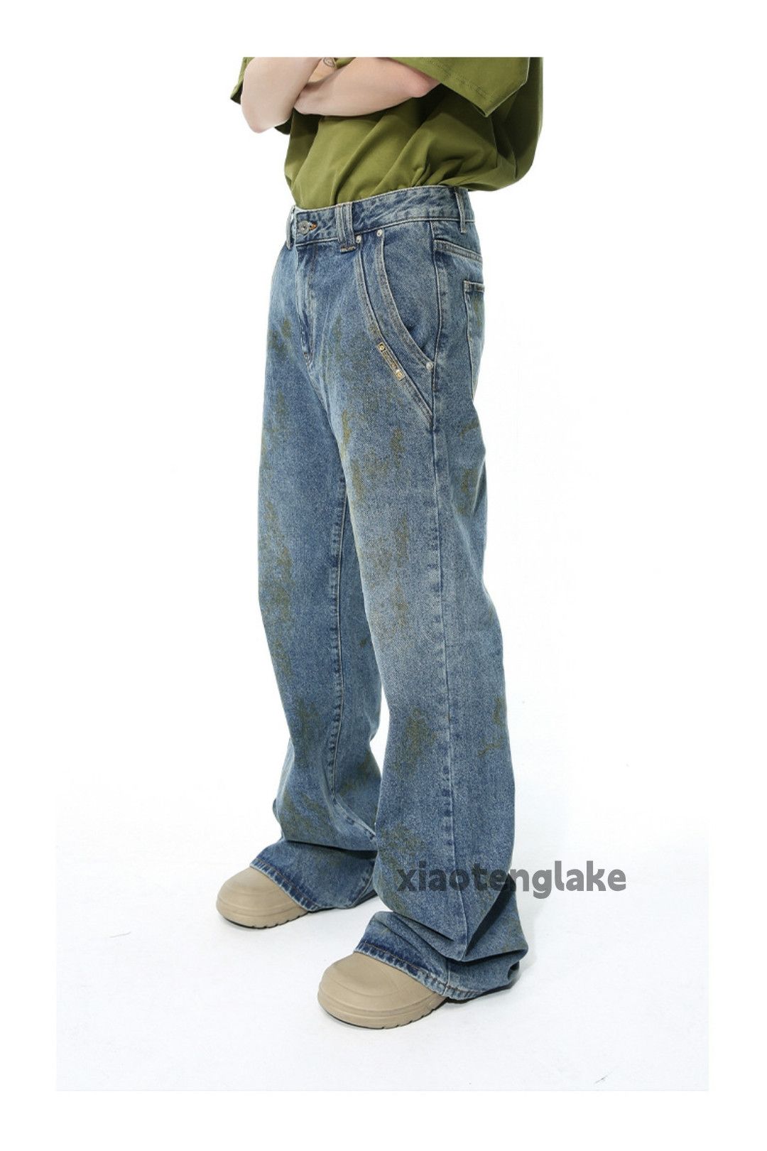 Jean × Vintage washed faded utility paint stain punk grunge jeans Size US 32 / EU 48 - 2 Thumbnail