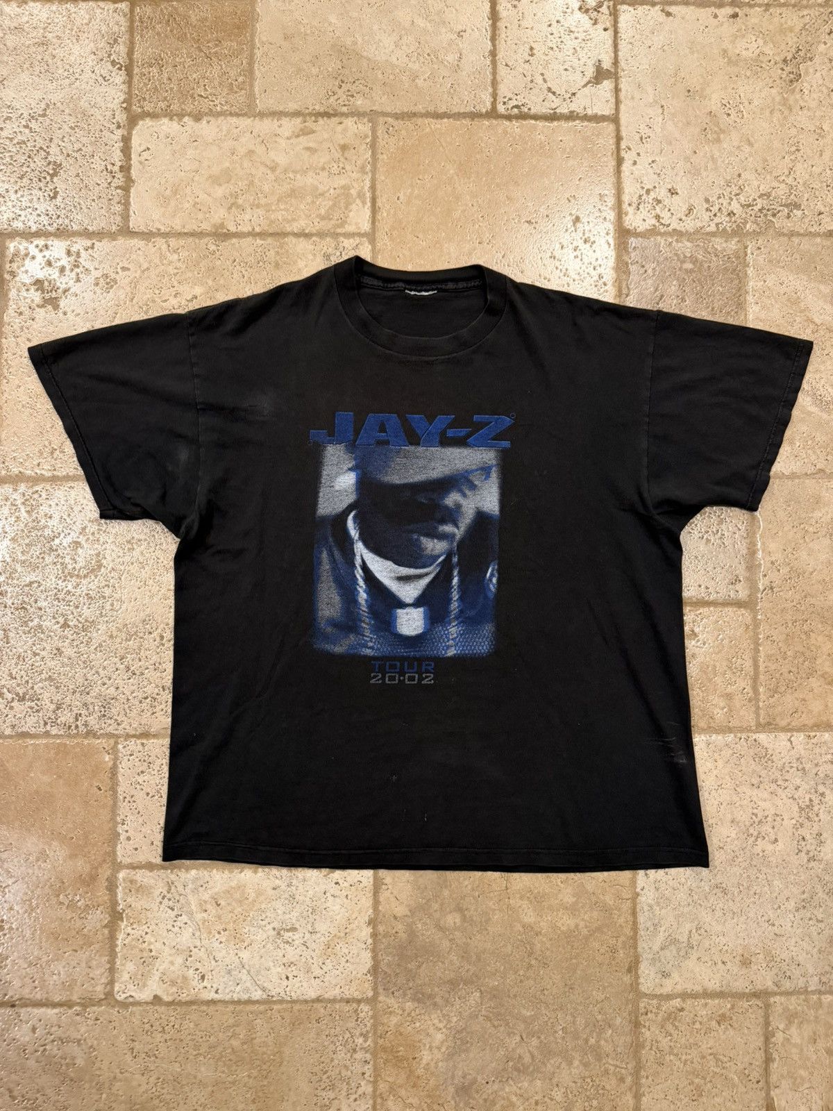 Vintage Vintage Jay Z 2002 Tour Faded Rap Tee Size US XL / EU 56 / 4 - 3 Thumbnail