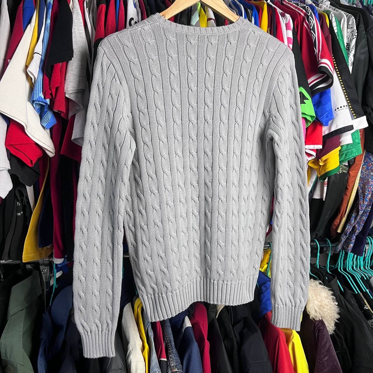 Polo Ralph Lauren Ralph Lauren Sport Gray V-Neck Cable Knit Sweater Pullover Size L / US 10 / IT 46 - 5 Thumbnail