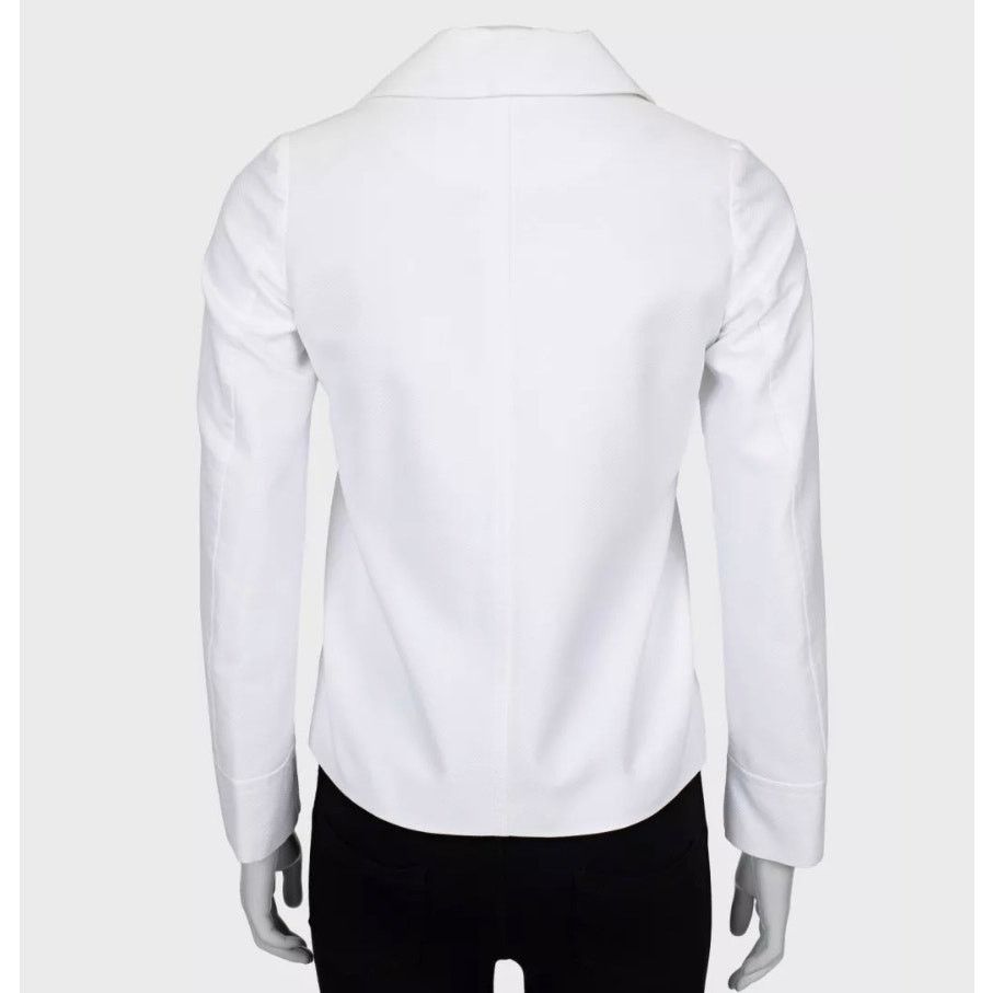 Gucci Gucci White Fitted Cotton Jacket Silver Buttons UK 12 L Size M / US 6-8 / IT 42-44 - 3 Thumbnail