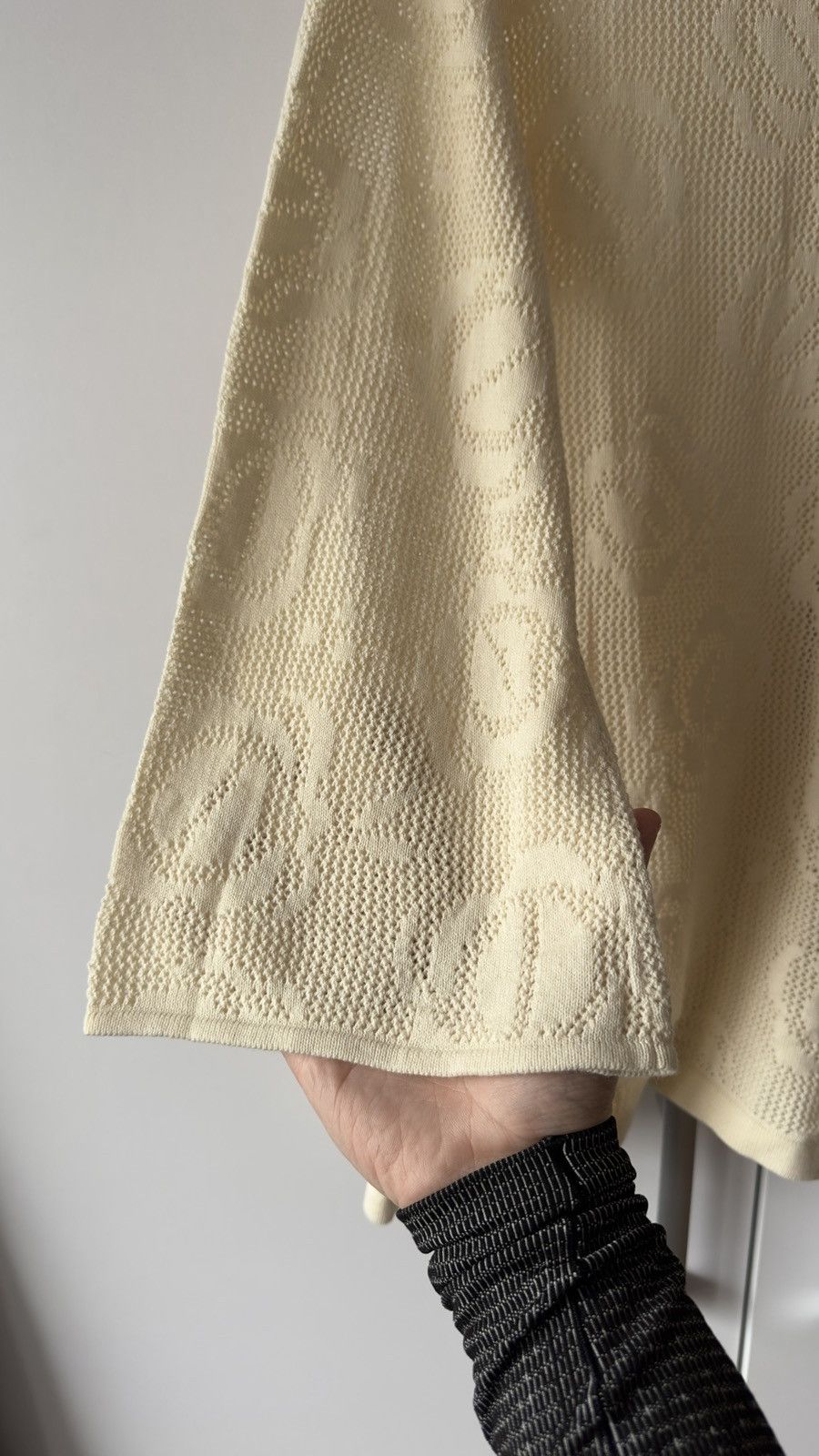Gudrun Sjoden Gudrun Sjödén Pointelle Floral Knit Cardigan Organic Cotton Size L / US 10 / IT 46 - 8 Thumbnail