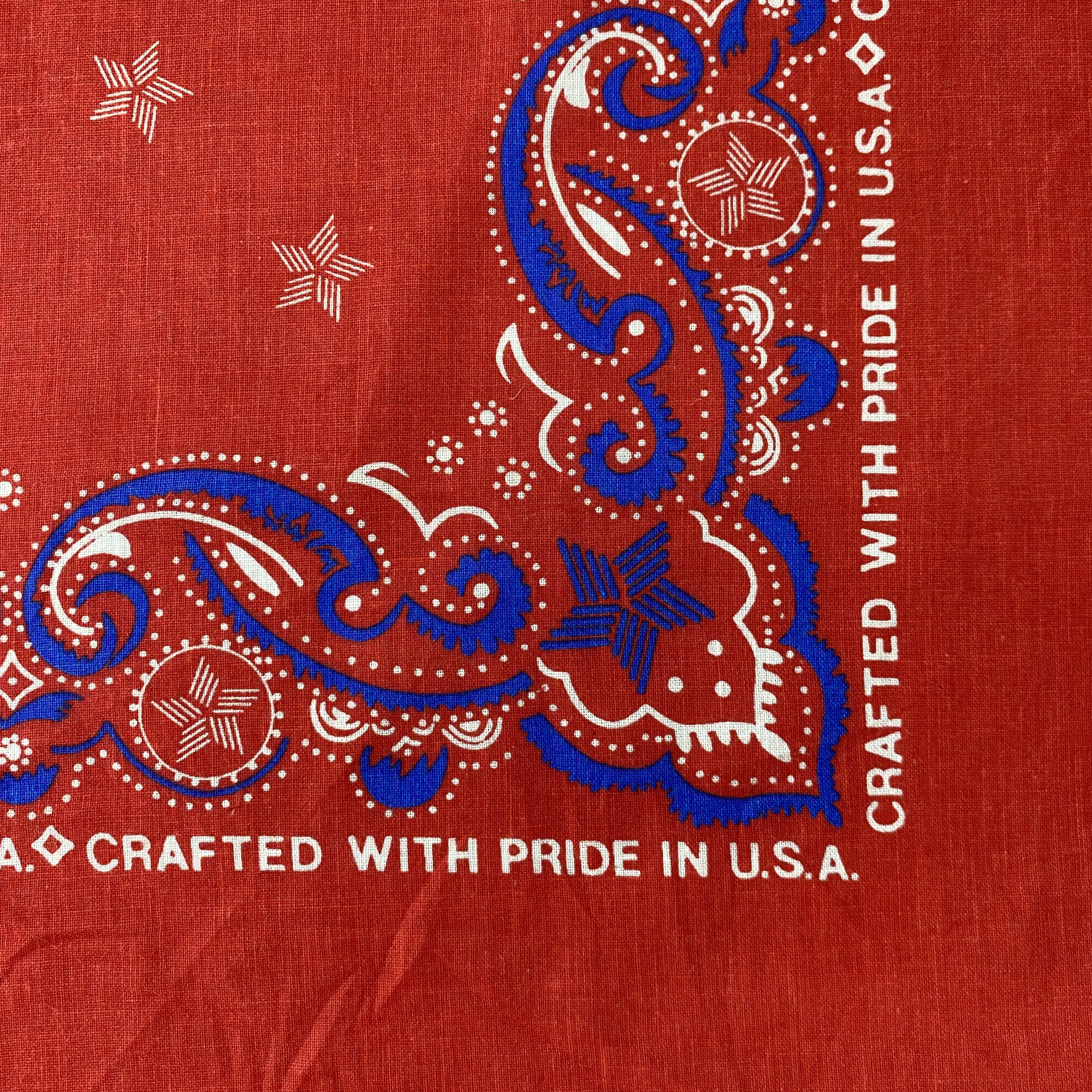 Other Vintage Handkerchief Neckerchief Bandana H008R Size ONE SIZE - 3 Thumbnail