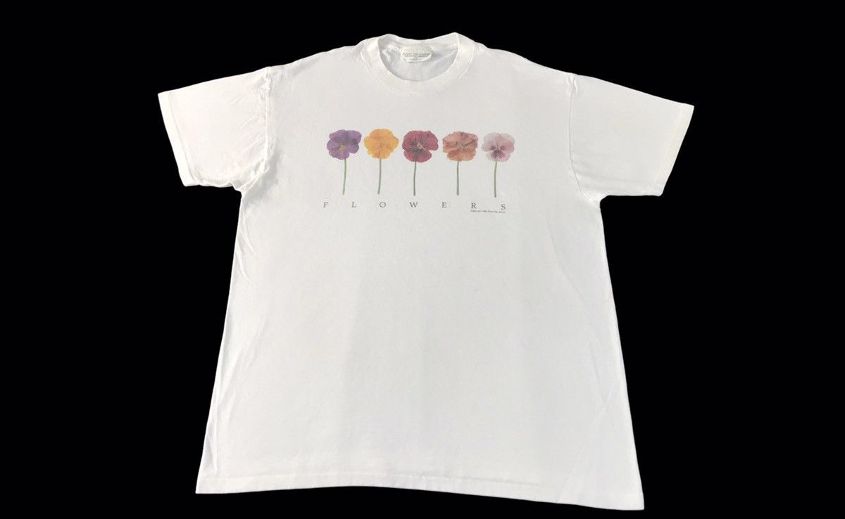 Other Rare Vintage 90s 1995 Plant The Earth Flower Art Tee Size US L / EU 52-54 / 3 - 1 Thumbnail