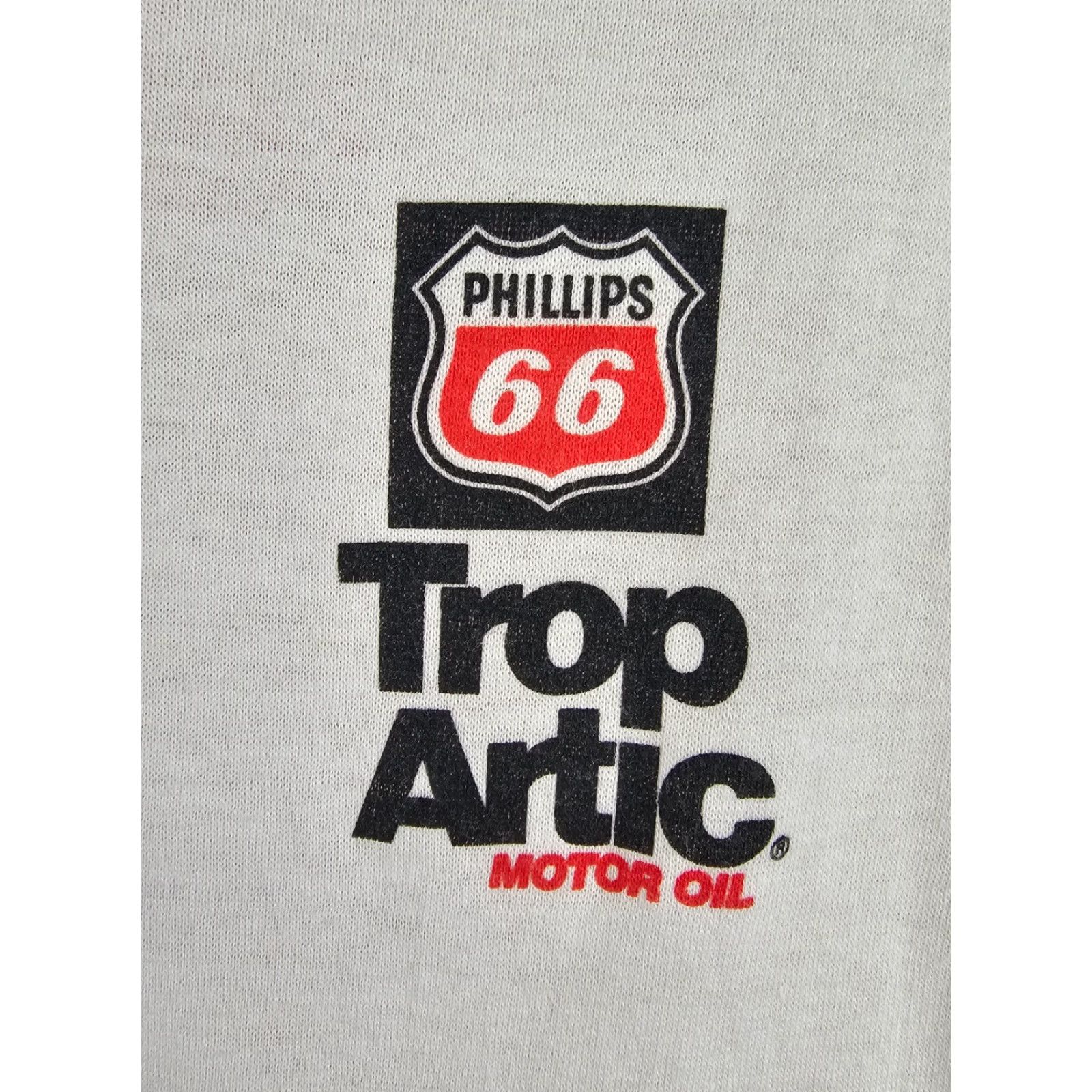Vintage VINTAGE 80' TROP ARTIC MOTOR OIL PAPER THIN WHITE SINGLE STITCH T-SHIRT SZ LARGE Shirt Mens L White Graphic Print 80s Trop Artic Motor Oil Size US L / EU 52-54 / 3 - 3 Thumbnail
