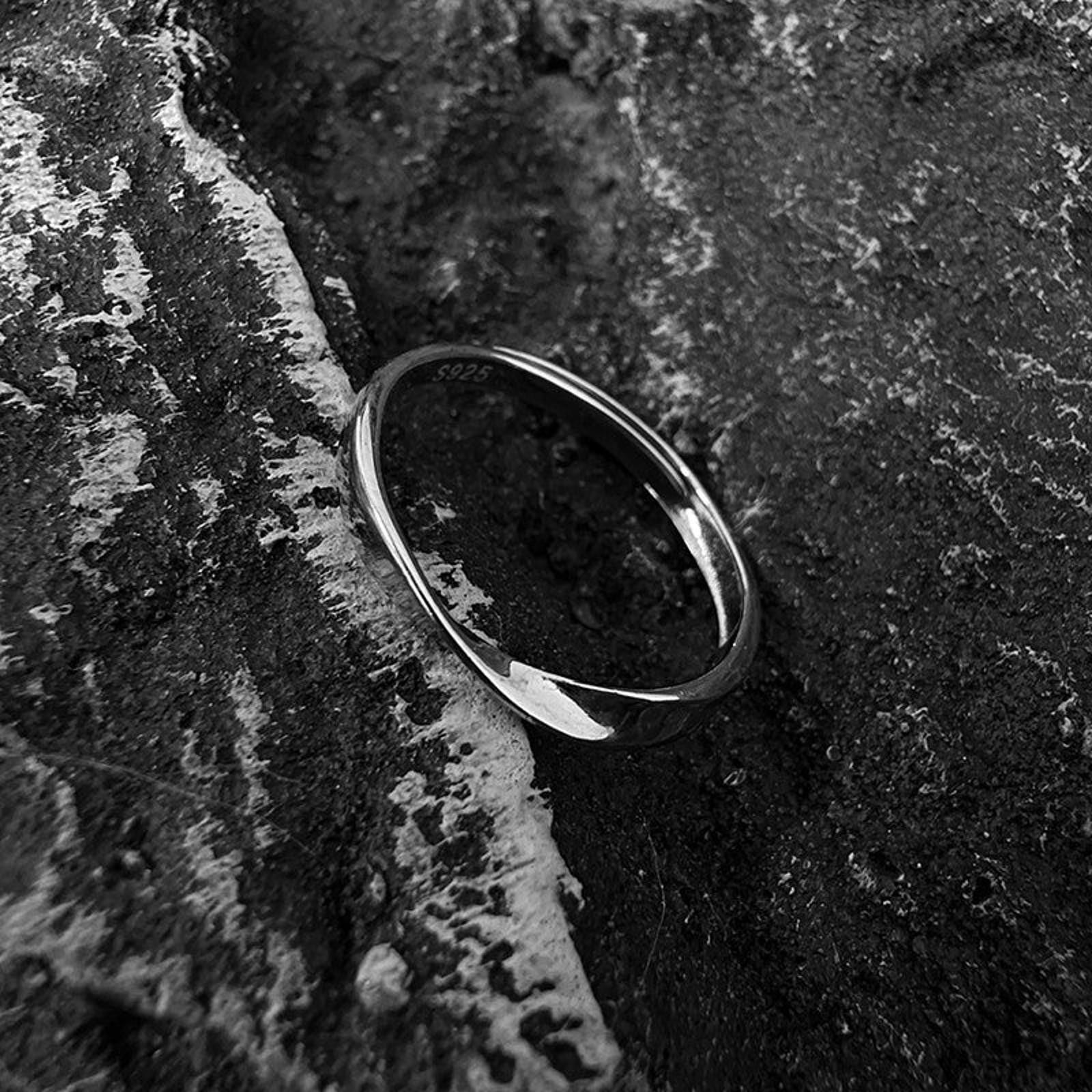 Jewelry Elegant Silver Minimalist Ring - 925 Sterling Silver, Men's
