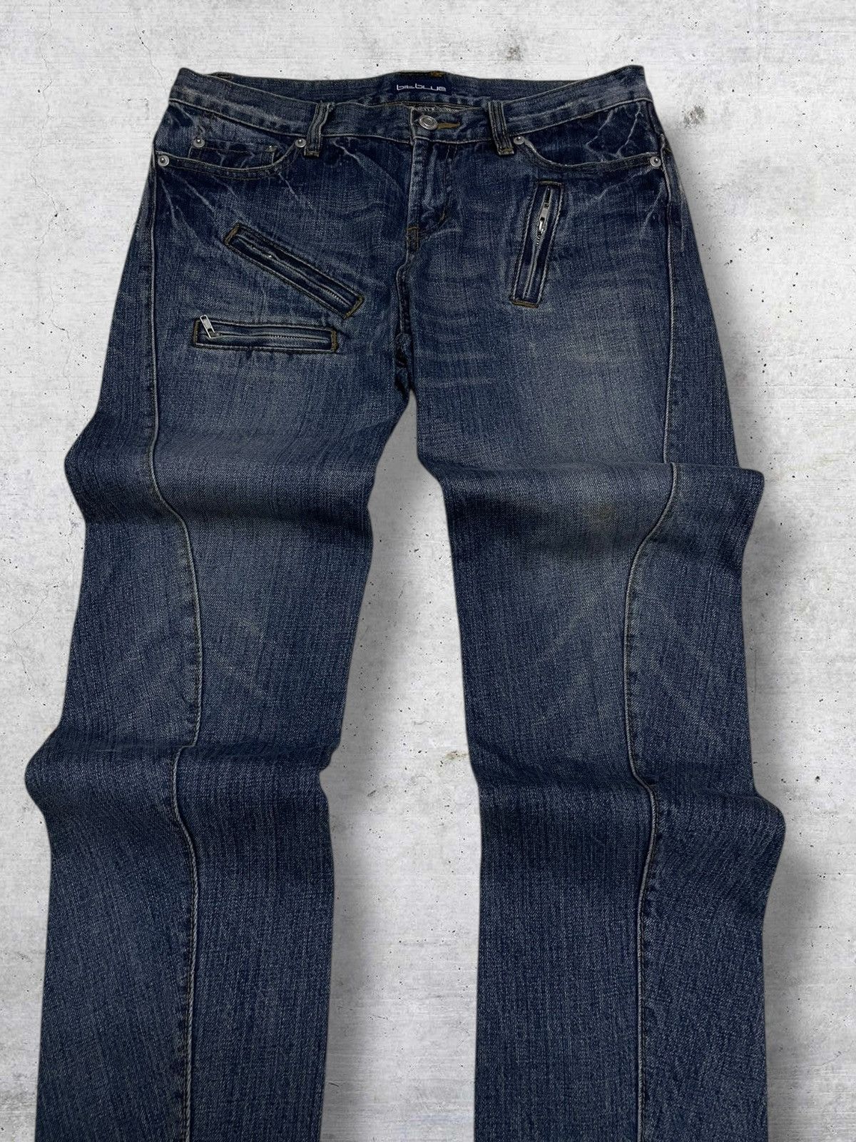 Japanese Brand VINTAGE BIT BLUE JAPAN DESIGNER 90S PUNK BIKERS OG DENIM Size US 29 - 4 Thumbnail