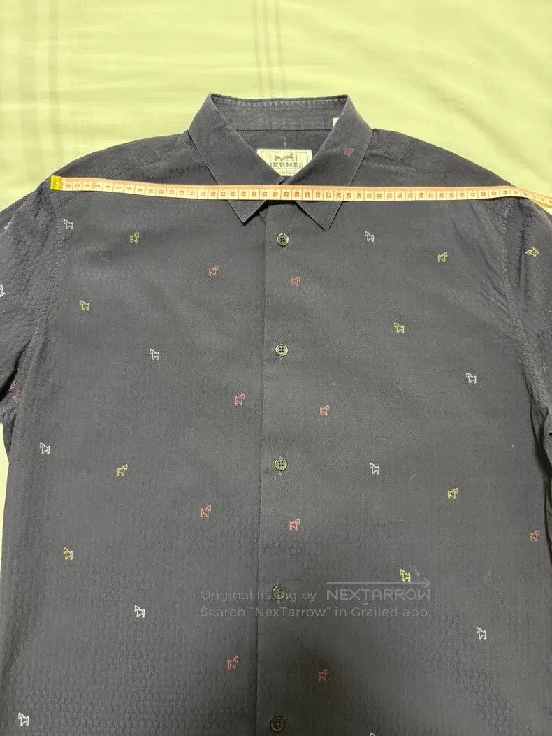 Hermes Hermes size 39 Embroidered jacquard shirt with raised patte Size US M / EU 48-50 / 2 - 3 Thumbnail