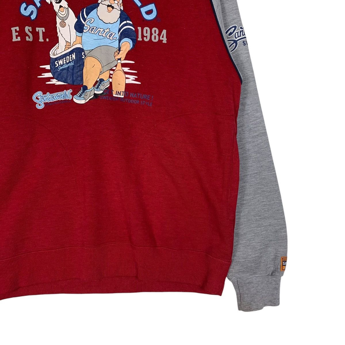 Japanese Brand SANTAWORLD Graphics Printed Hoodies Sweatshirt #1483-C67 Size US L / EU 52-54 / 3 - 4 Thumbnail