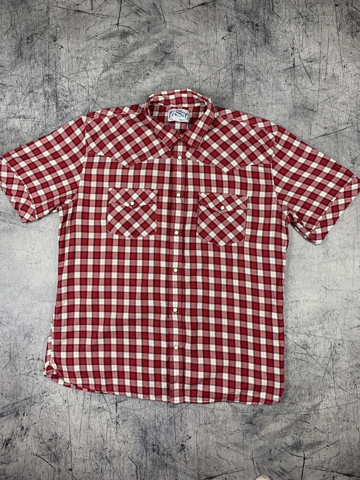 Levi's Levis Shirt Short Sleeve Mens Size XL Red Style Western 90’s Size US XL / EU 56 / 4 - 8 Thumbnail