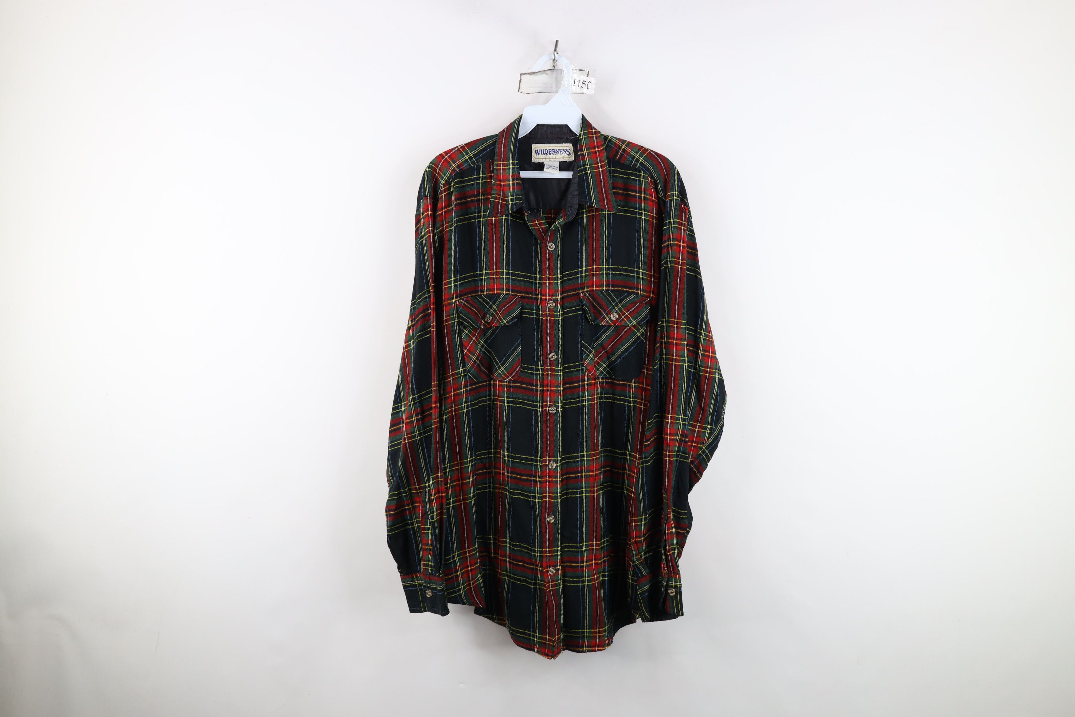 Vintage Vintage 80s 90s Streetwear Double Pocket Button Shirt Plaid Size US L / EU 52-54 / 3 - 1 Thumbnail