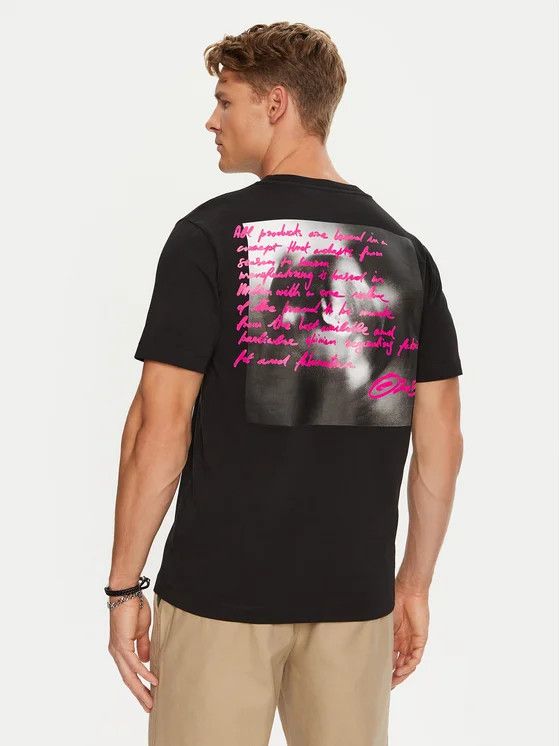 Off-White o1gr1nt0125 Tornado Type Slim S/S T-Shirt in Black Size US XXS / EU 40 - 3 Thumbnail