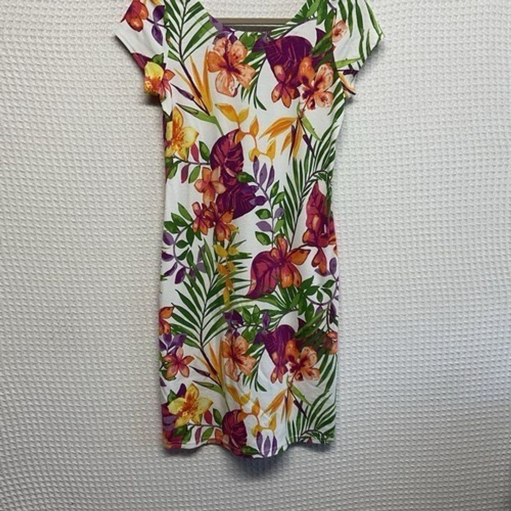 Tommy Bahama Tommy Bahama Floral Stretch Short Sleeve Midi Dress Women XS Size XS / US 0-2 / IT 36-38 - 1 Thumbnail