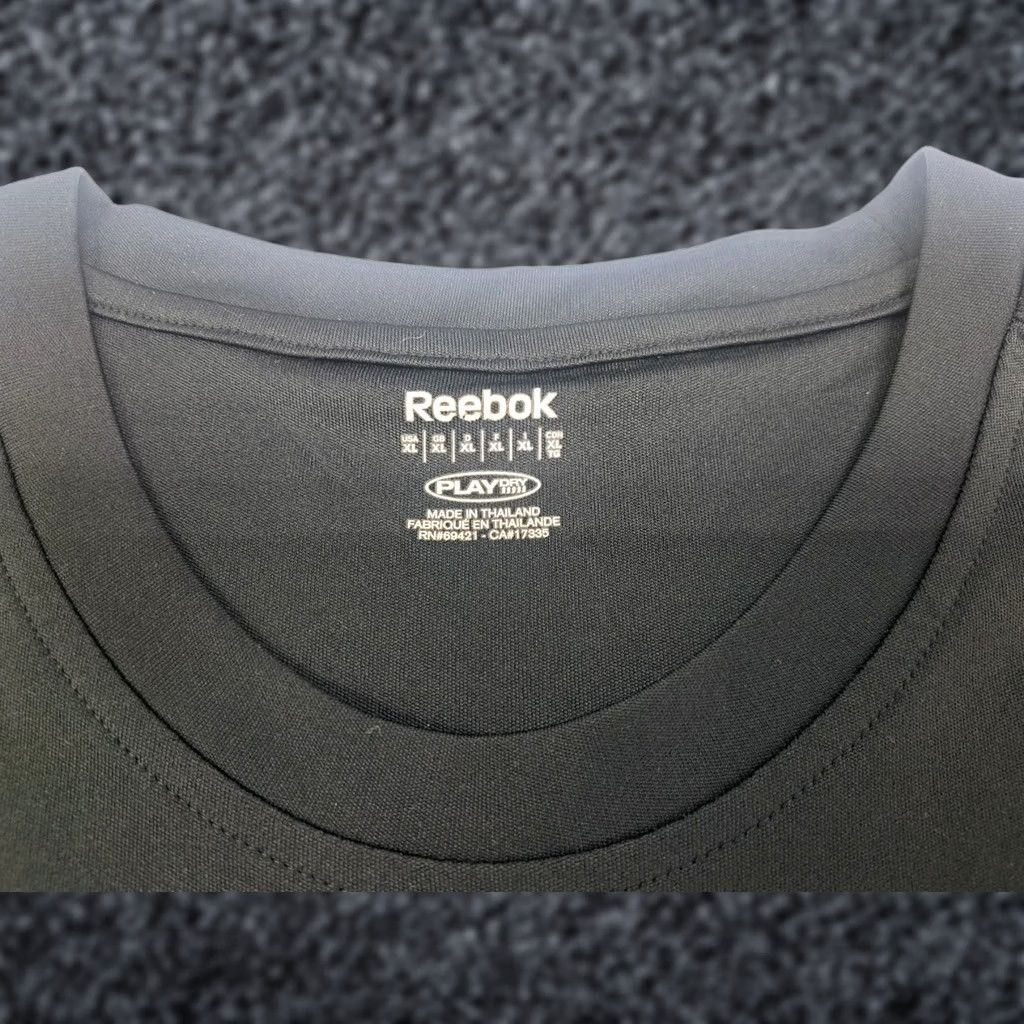 Reebok Reebok Play Dry Mens Sleeveless T Shirt Black/Grey XL Crew Neck Pullover Training Activewear Lightweight Moisture Wicking Logo Size US XL / EU 56 / 4 - 1 Thumbnail