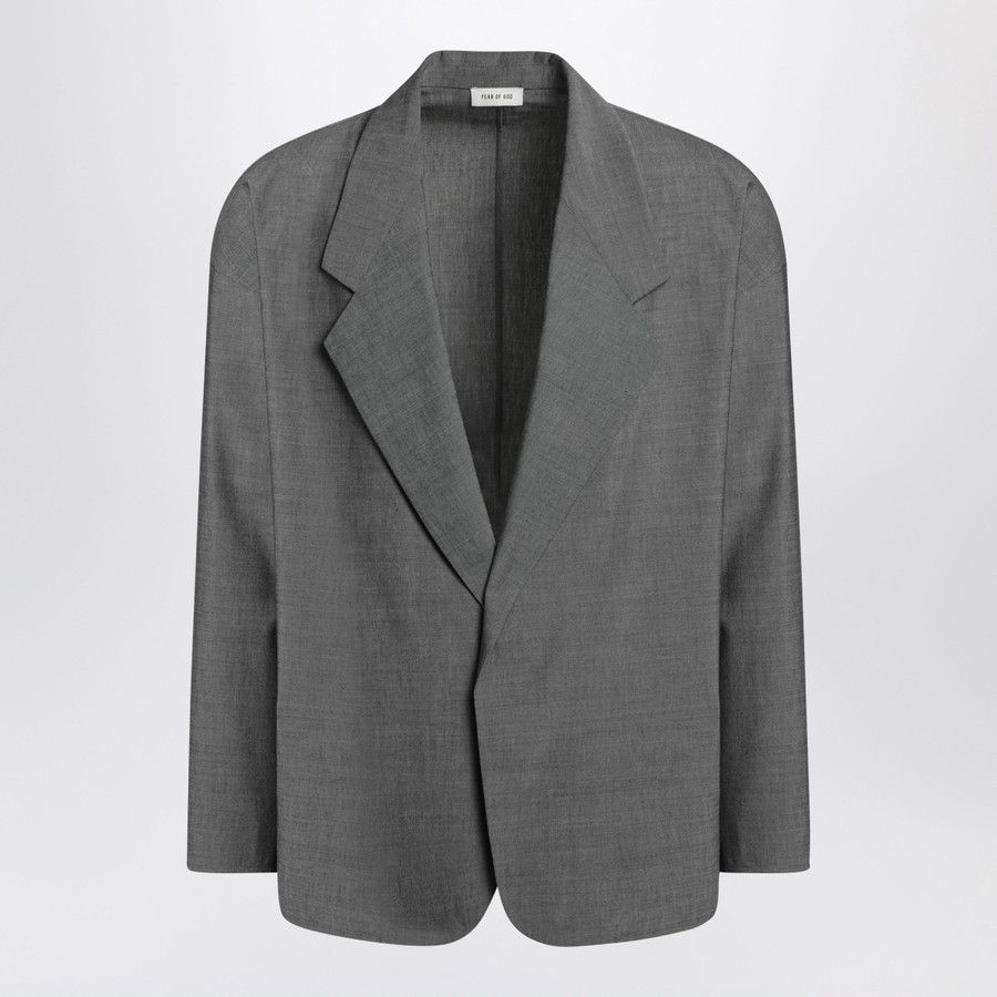 Fear of God o1d2blof0226 Cotton Single Breasted Jacket in Gray Size US M / EU 48-50 / 2 - 1 Thumbnail