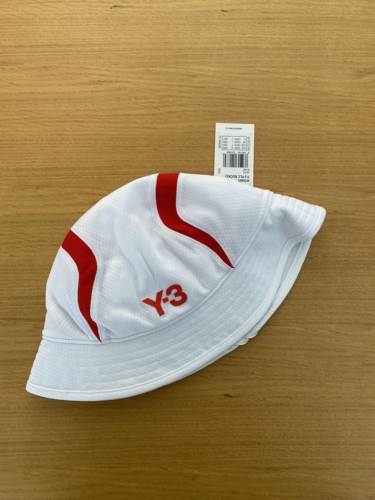 Adidas Palace Y-3 Adidas bucket hat white-red | Grailed