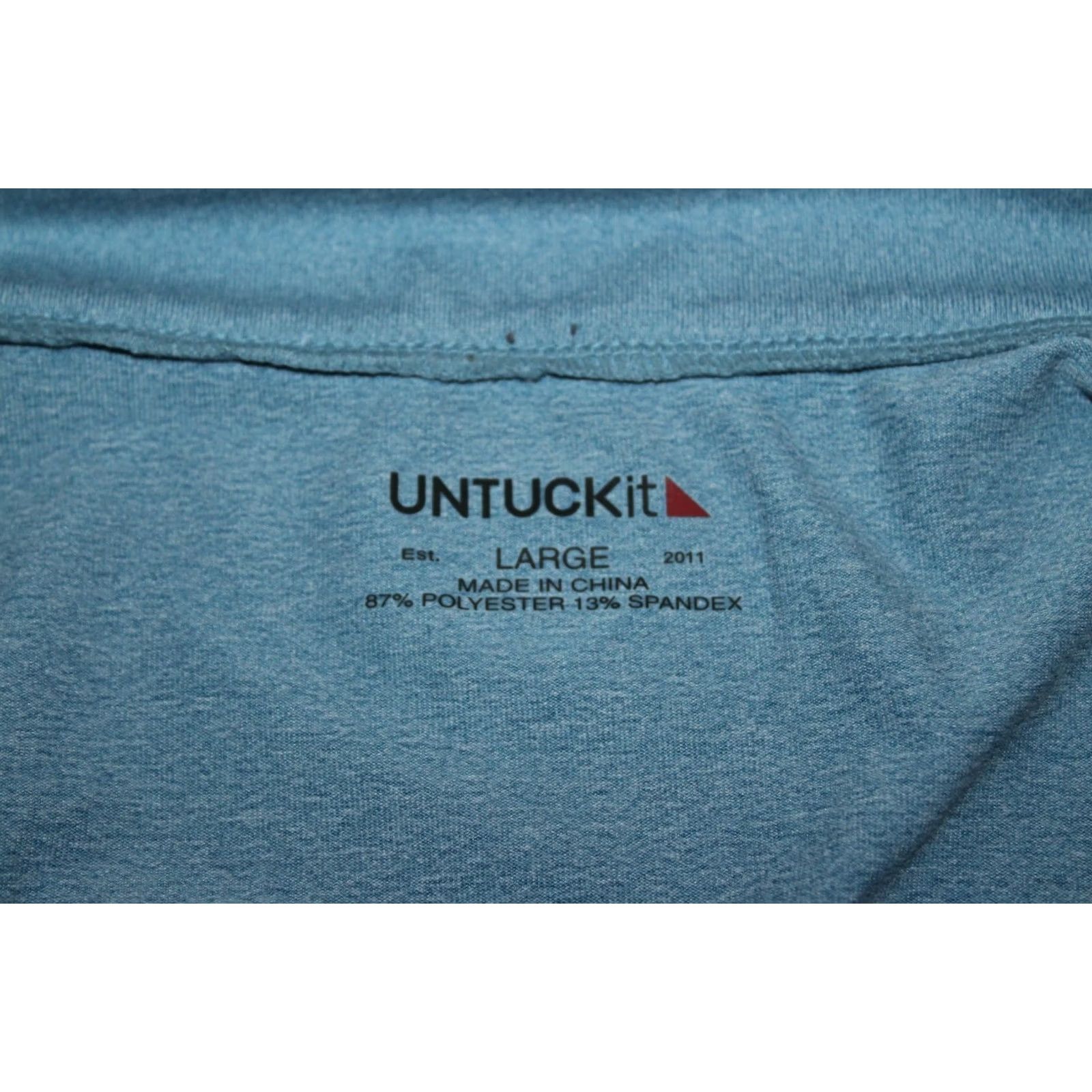 UNTUCKit UNTUCKit Mens Large Full Zip Performance Sweater Jacket Shirt Blue Stretch Size US L / EU 52-54 / 3 - 2 Thumbnail