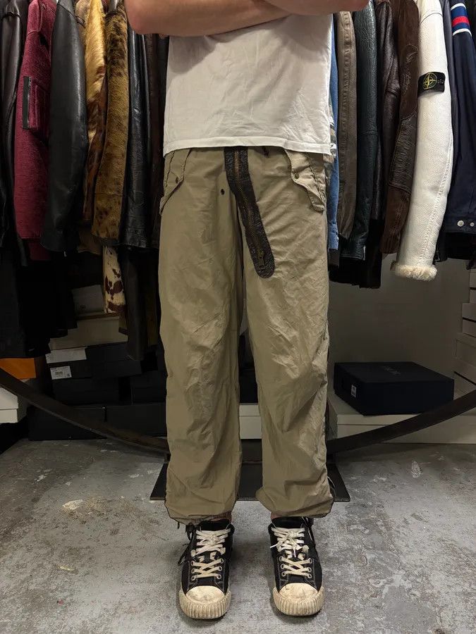 Designer × Dsquared2 × Vintage 2000s Dsquared2 Full Zip Cargo Beige Pants Size US 31 - 2 Thumbnail