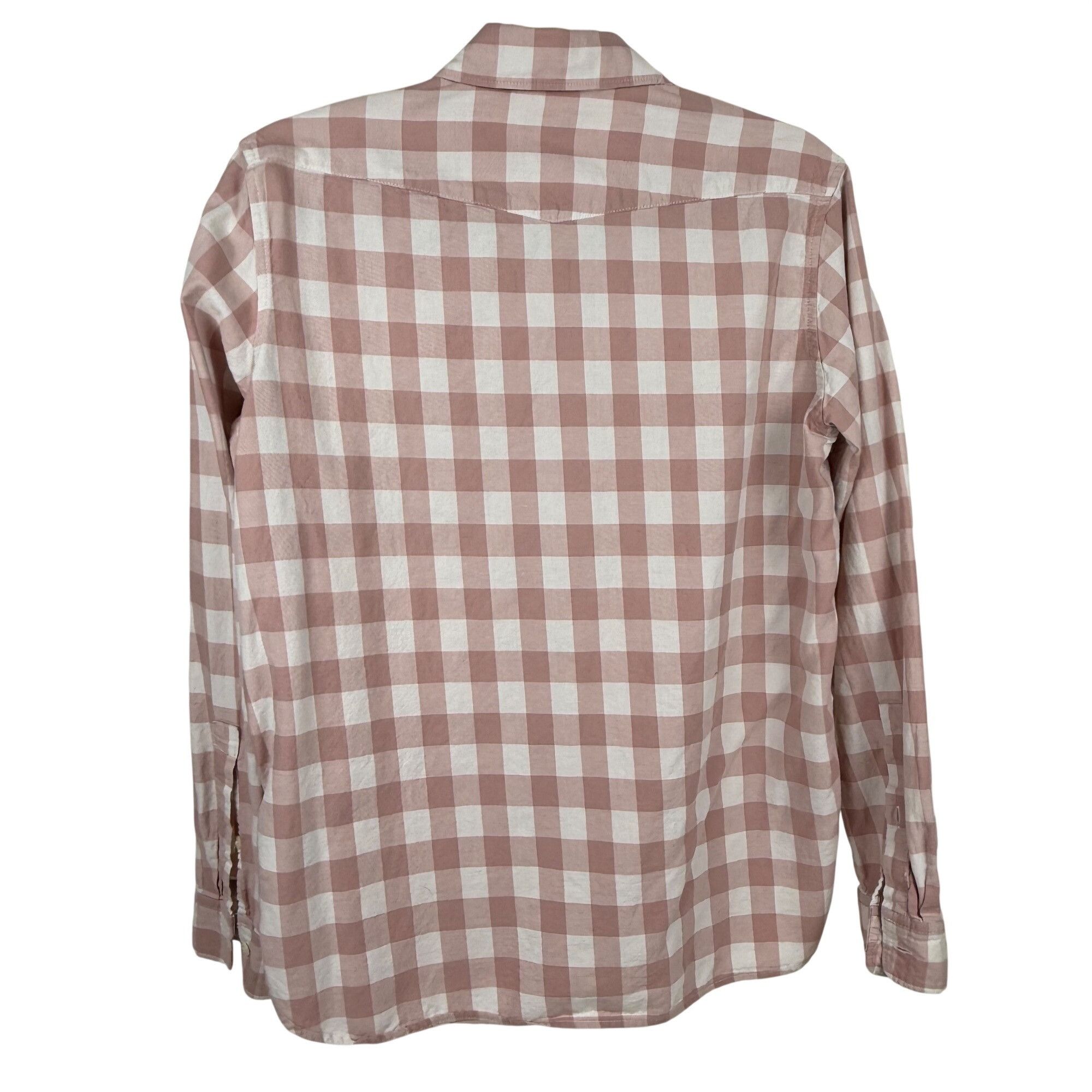 Gap Gap Women's Pink Checkered Western Button-Front Shirt Size M Size M / US 6-8 / IT 42-44 - 3 Thumbnail