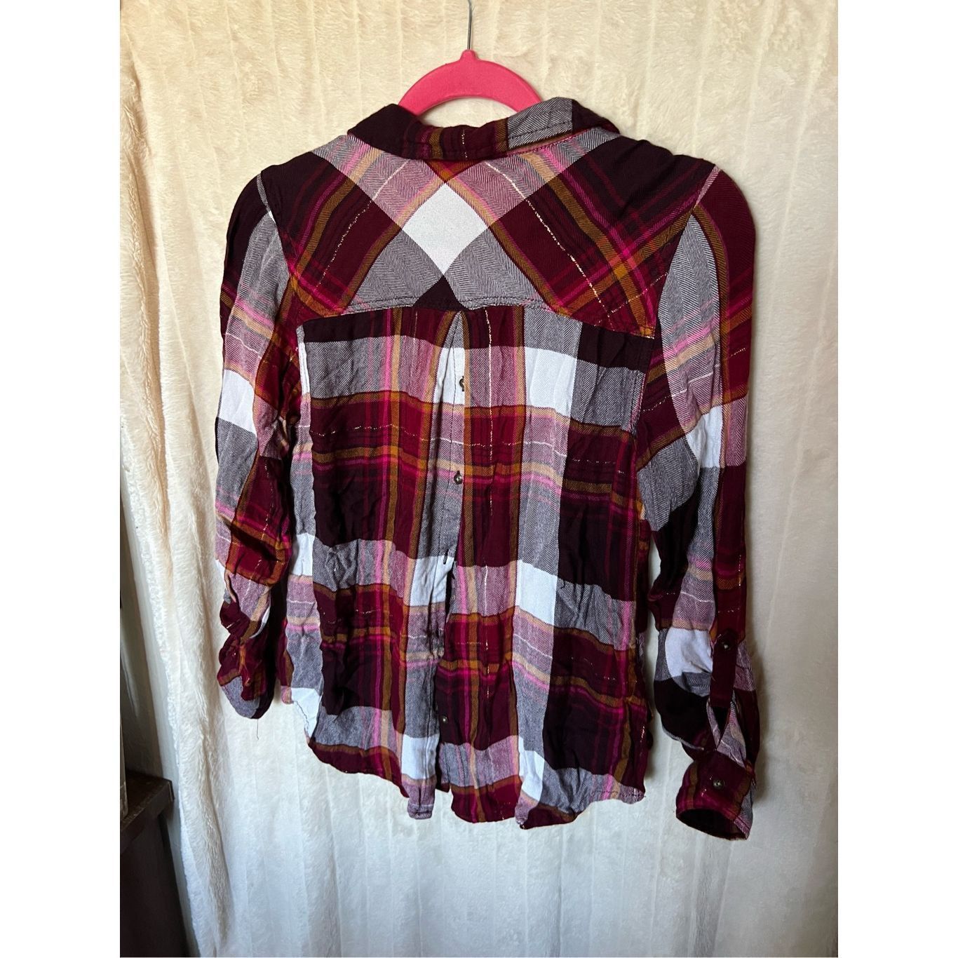 Other Maurices Multi-Colored Plaid Button Down Top Woman’s Size Me Size M / US 6-8 / IT 42-44 - 10 Thumbnail