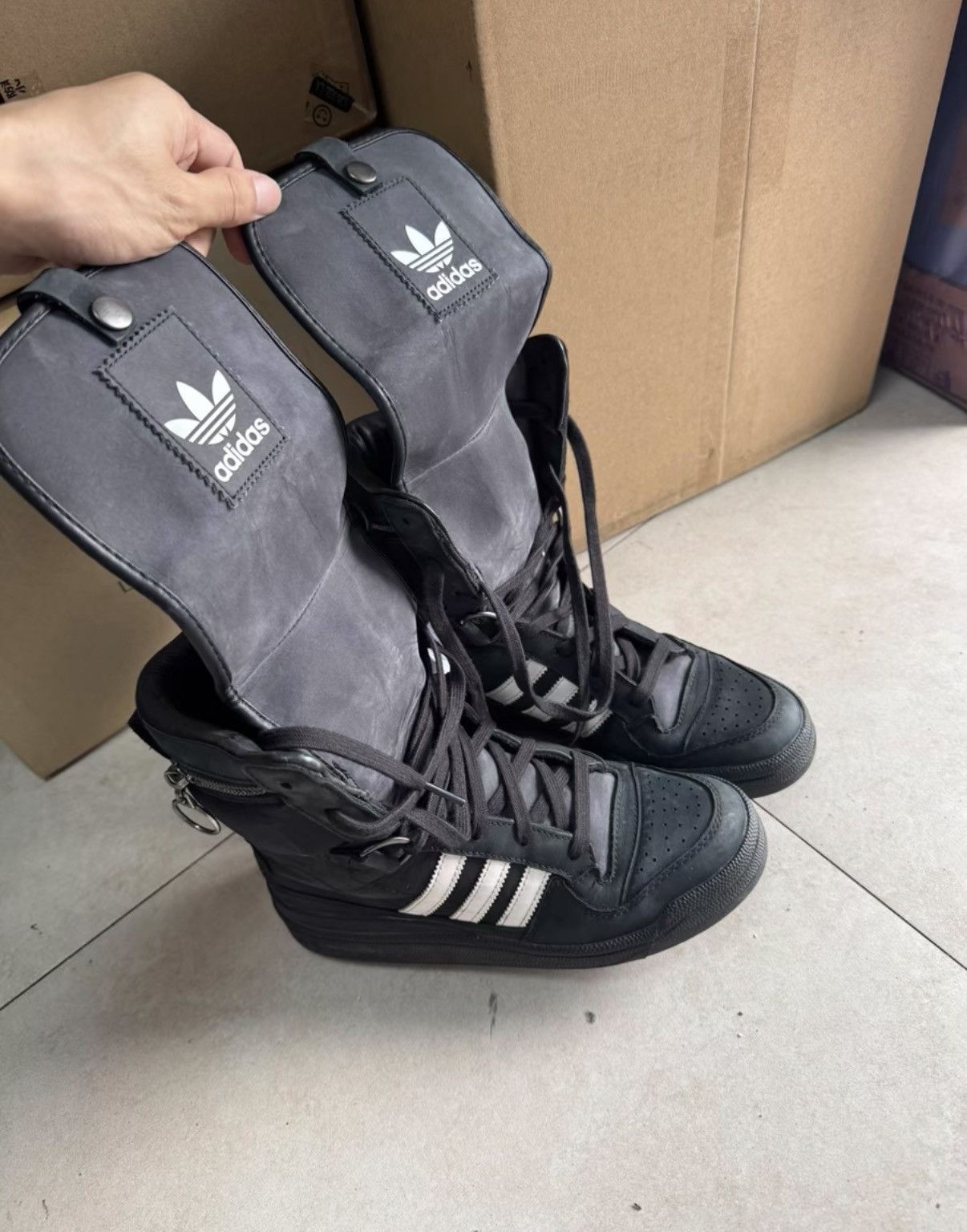 Adidas Adidas Jeremy Scott JS Tall Boy Boxing Shoes D65984 K37 Size US 7 / IT 37 - 3 Thumbnail