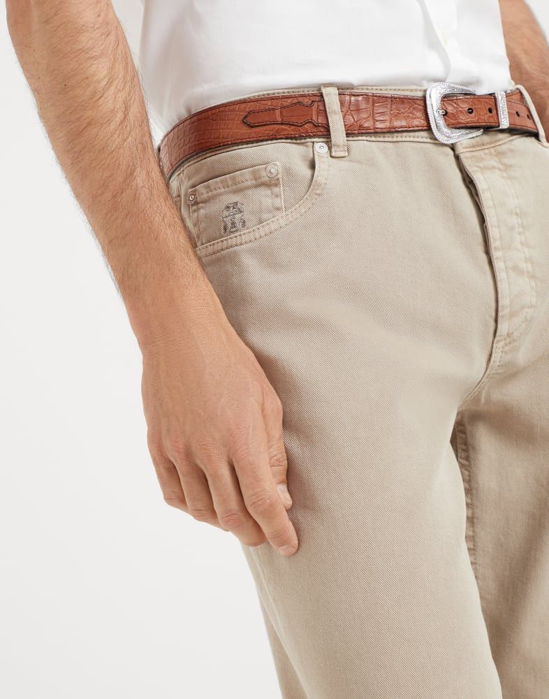Brunello Cucinelli o1w1db10825 Dyed Denim Pants in Beige Size US 36 / EU 52 - 2 Thumbnail