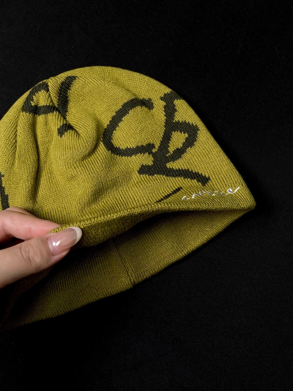 Japanese Brand Deadstock Candice Spark Knitted No Cuff Knit Yellow Beanie Size ONE SIZE - 3 Thumbnail