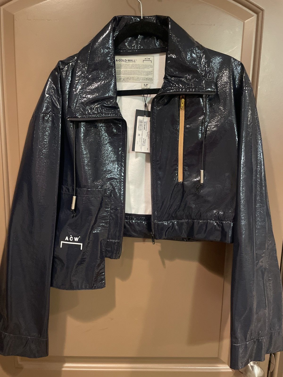 image of A Cold Wall Cropped Jacket in Navy, Men's (Size Medium)