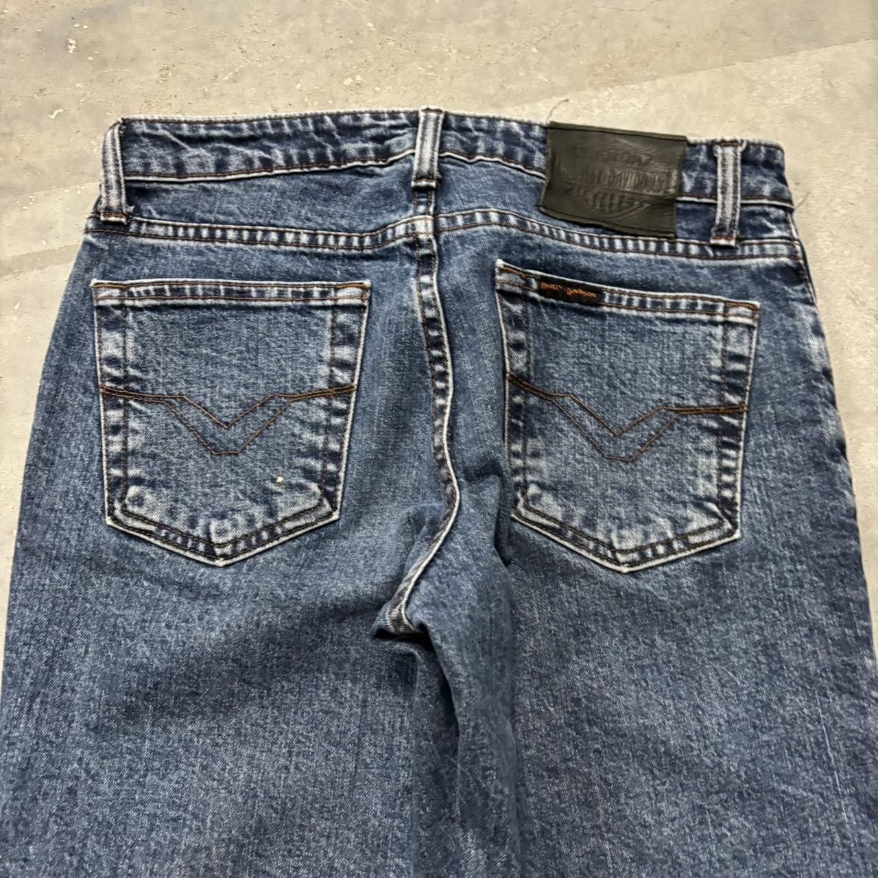 Harley Davidson × Vintage Crazy Vintage Y2K/2000s Medium Wash Harley Davidson Denim Jeans! Size US 28 / EU 44 - 7 Thumbnail