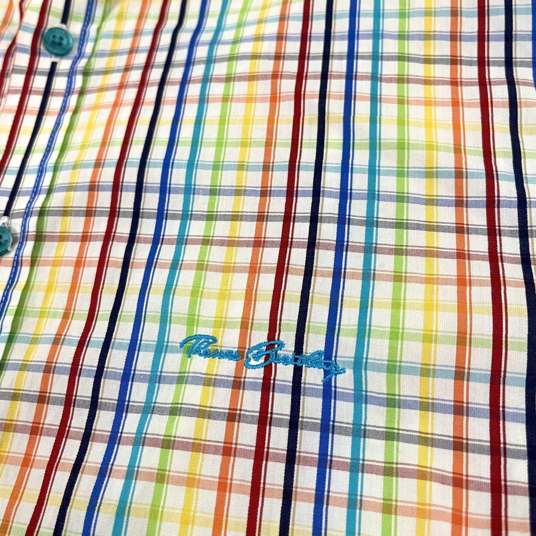 Breitling THOMAS BREITLING Shirt Mens XL Multicolor Striped Plaid Button-Down Preppy Colorful Size US XL / EU 56 / 4 - 3 Thumbnail