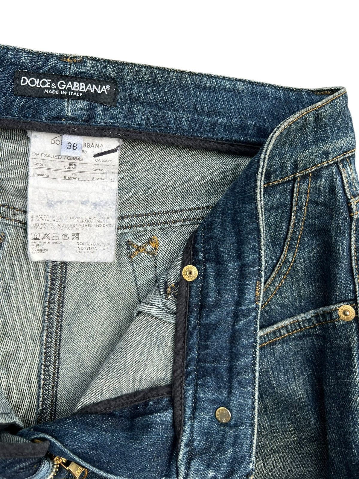 Dolce & Gabbana Dolce & Gabbana Lowrise Denim Jeans 30x33 Size 30" / US 8 / IT 44 - 10 Thumbnail