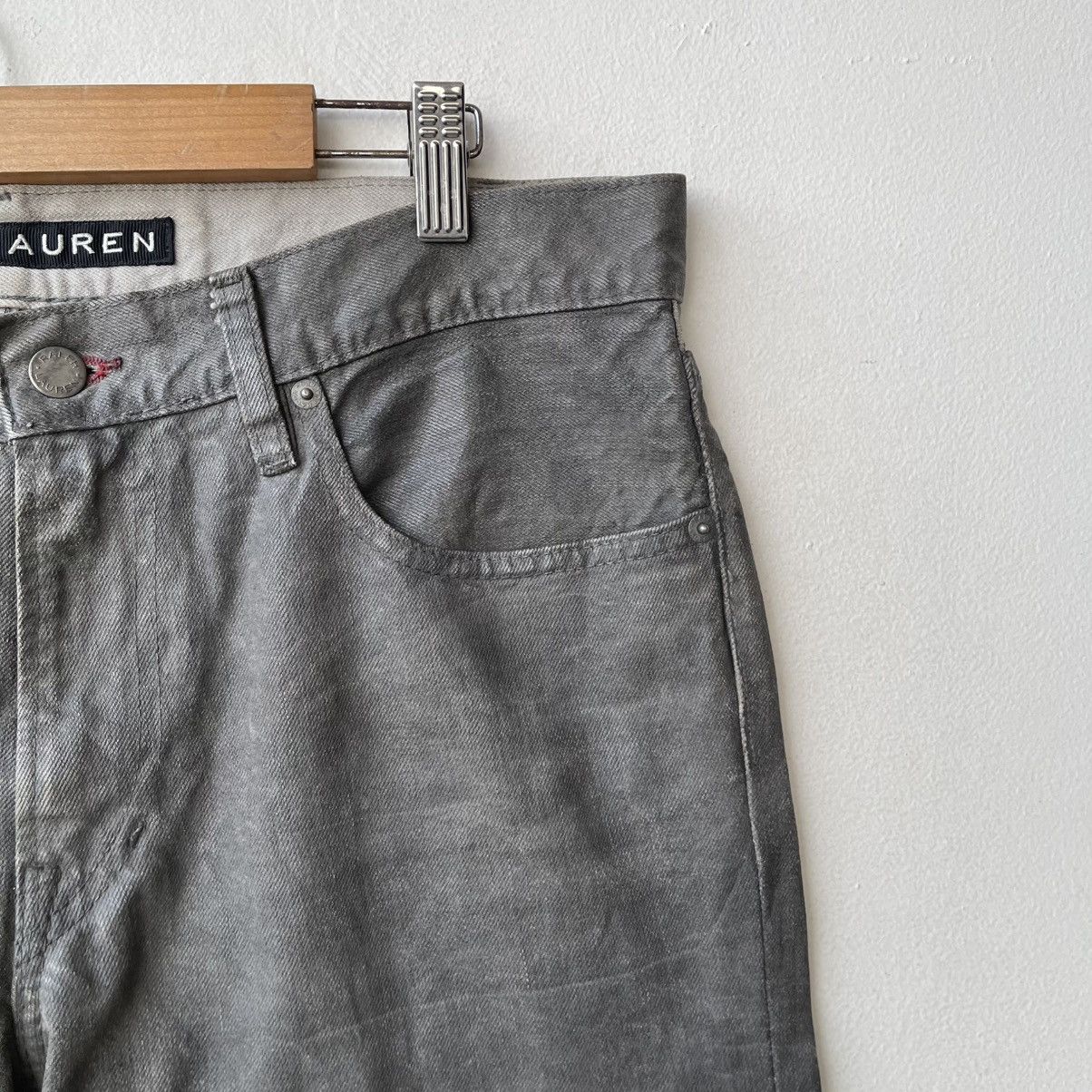 Ralph Lauren Archival Ralph Lauren Straight Fit Coated Cotton Trousers Size US 32 / EU 48 - 8 Thumbnail